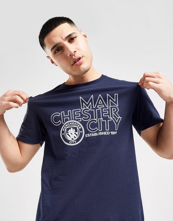 Official Team Manchester City FC Stack T-Shirt