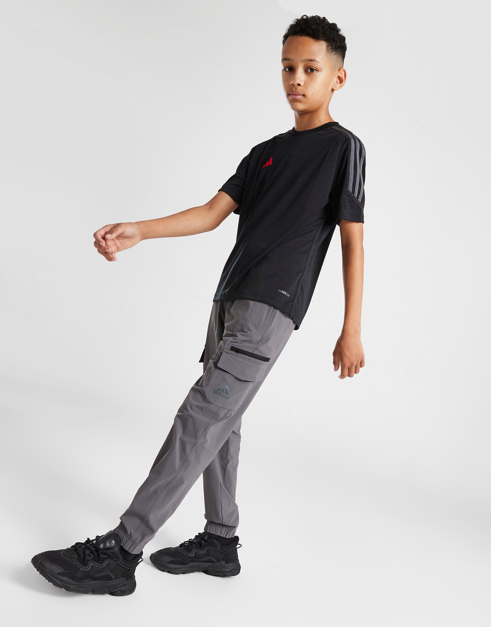 Grey adidas Badge of Sport Woven Cargo Pants Junior JD Sports NZ