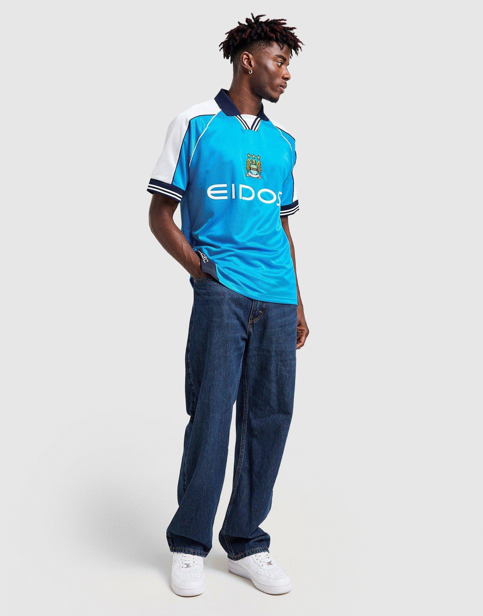 Score Draw Maillot Domicile Manchester City Fc 00' Retro Homme