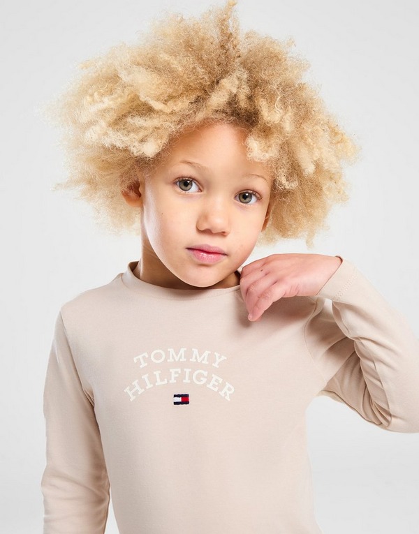 Tommy Hilfiger Girls' Flag Logo Long Sleeve T-Shirt Infant