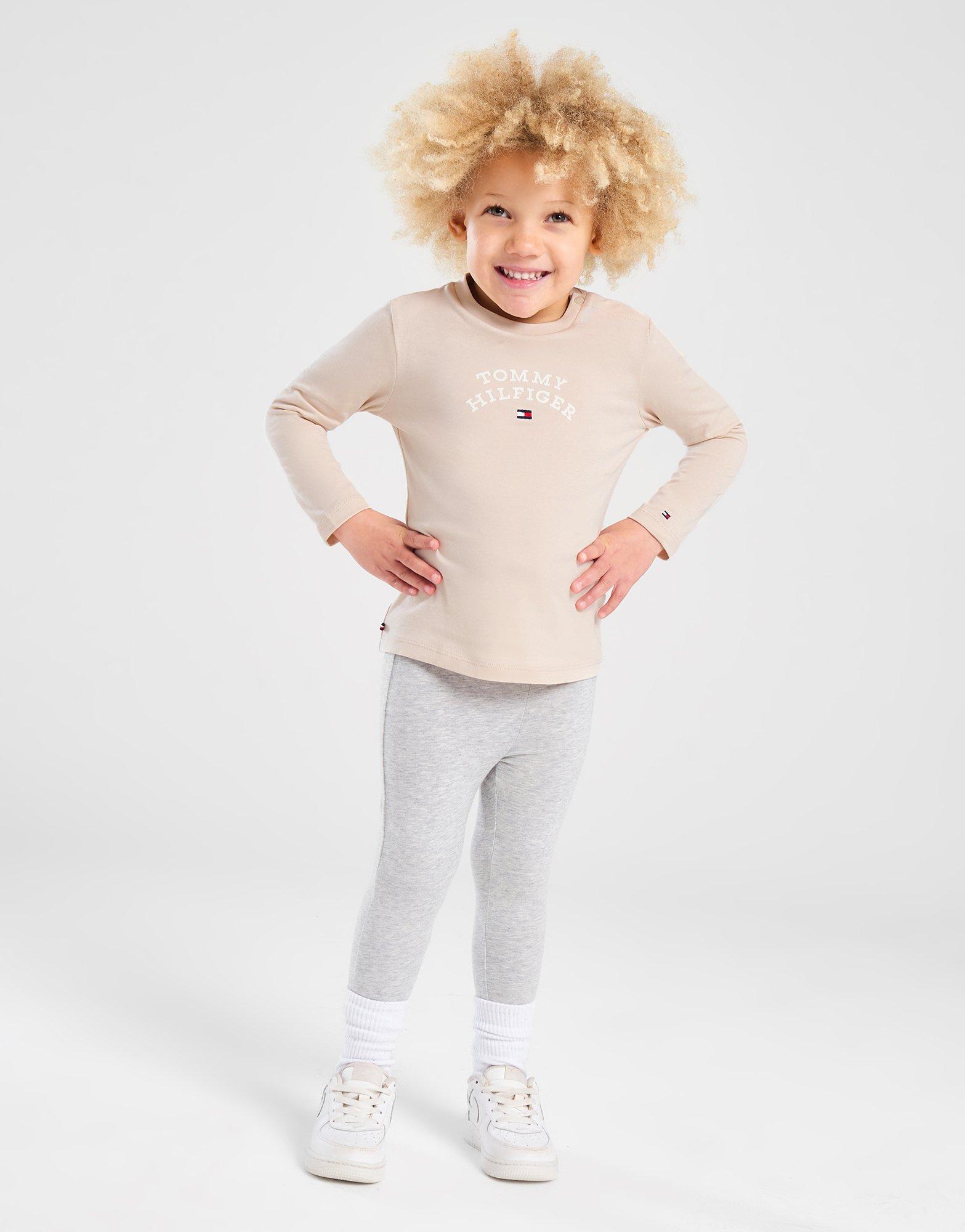 Tommy Hilfiger Girls' Flag Logo Long Sleeve T-Shirt Infant
