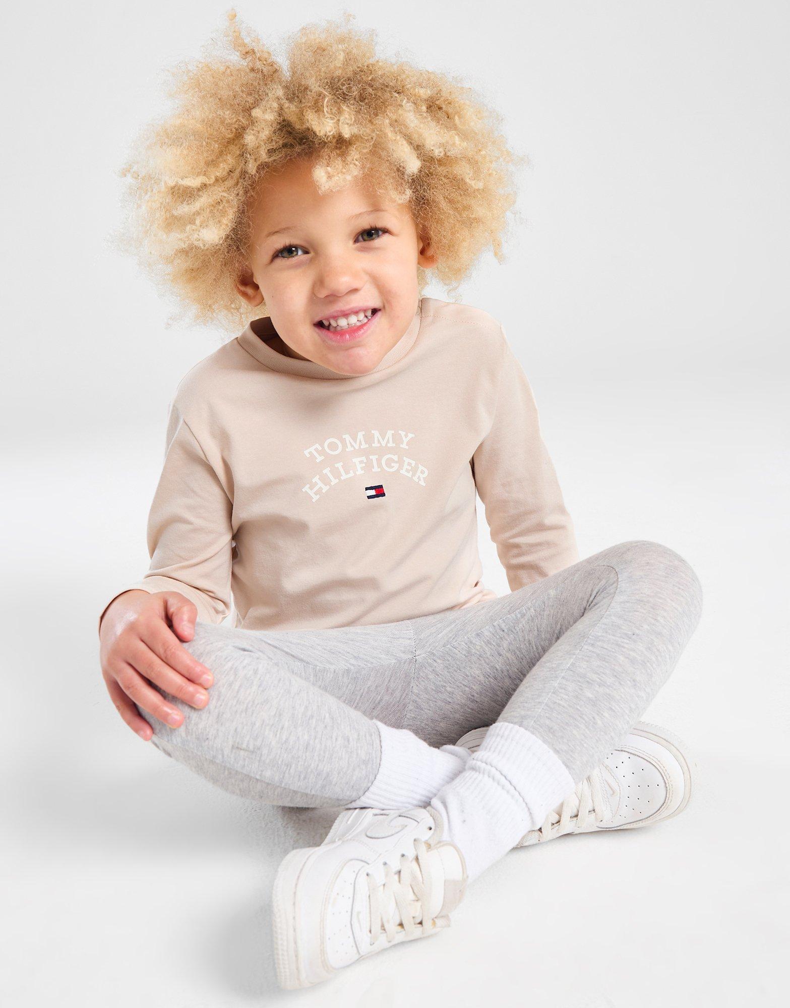 Tommy Hilfiger Girls' Flag Logo Long Sleeve T-Shirt Infant