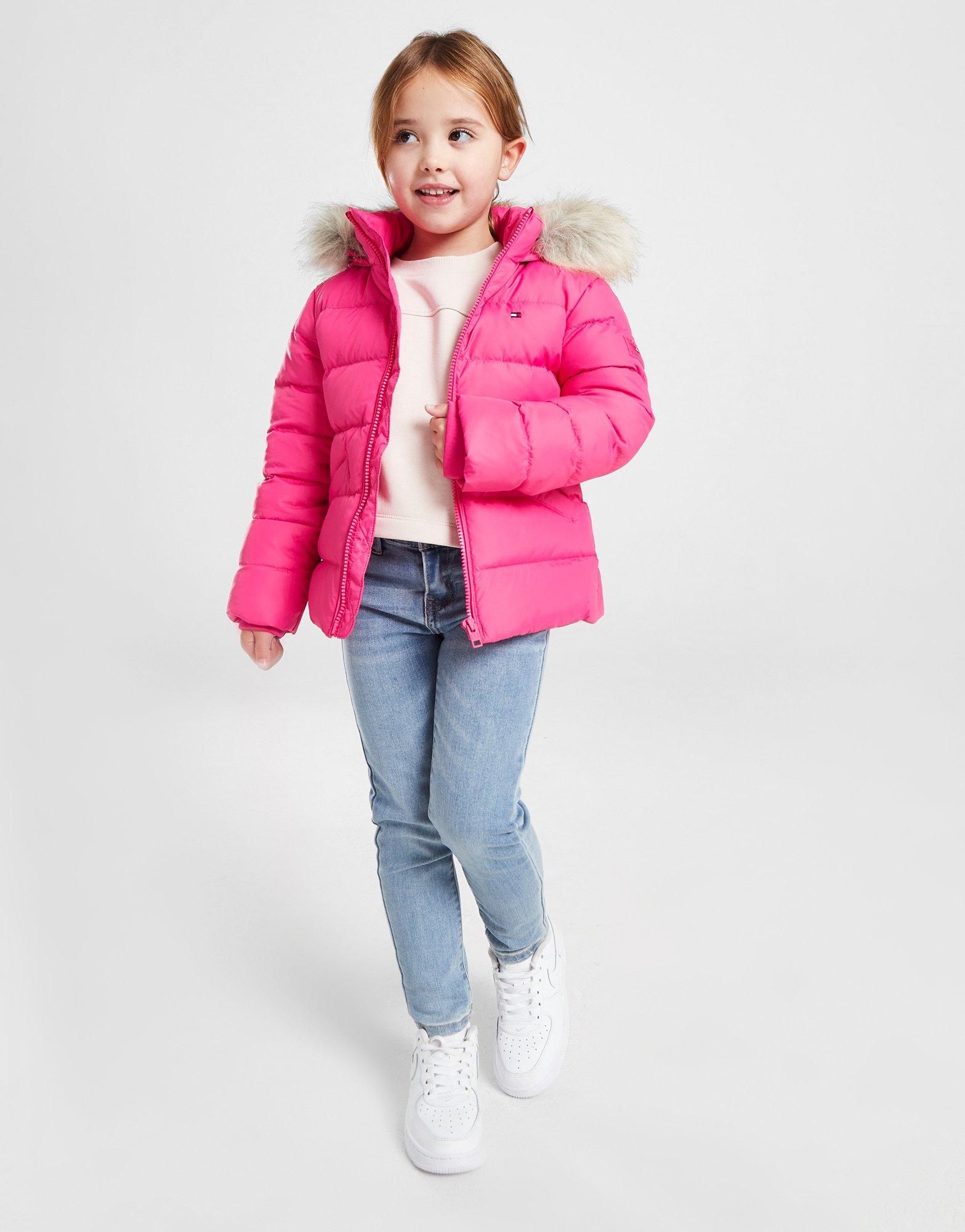 Tommy Hilfiger Girls' Essential Fur Padded Jacket Children