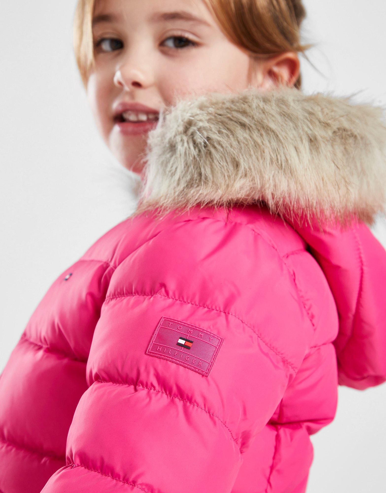 Tommy Hilfiger Girls' Essential Fur Padded Jacket Children