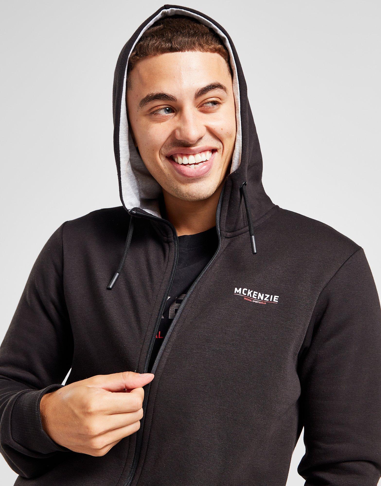 McKenzie Essential Edge Full Zip Felpa con cappuccio in Nero