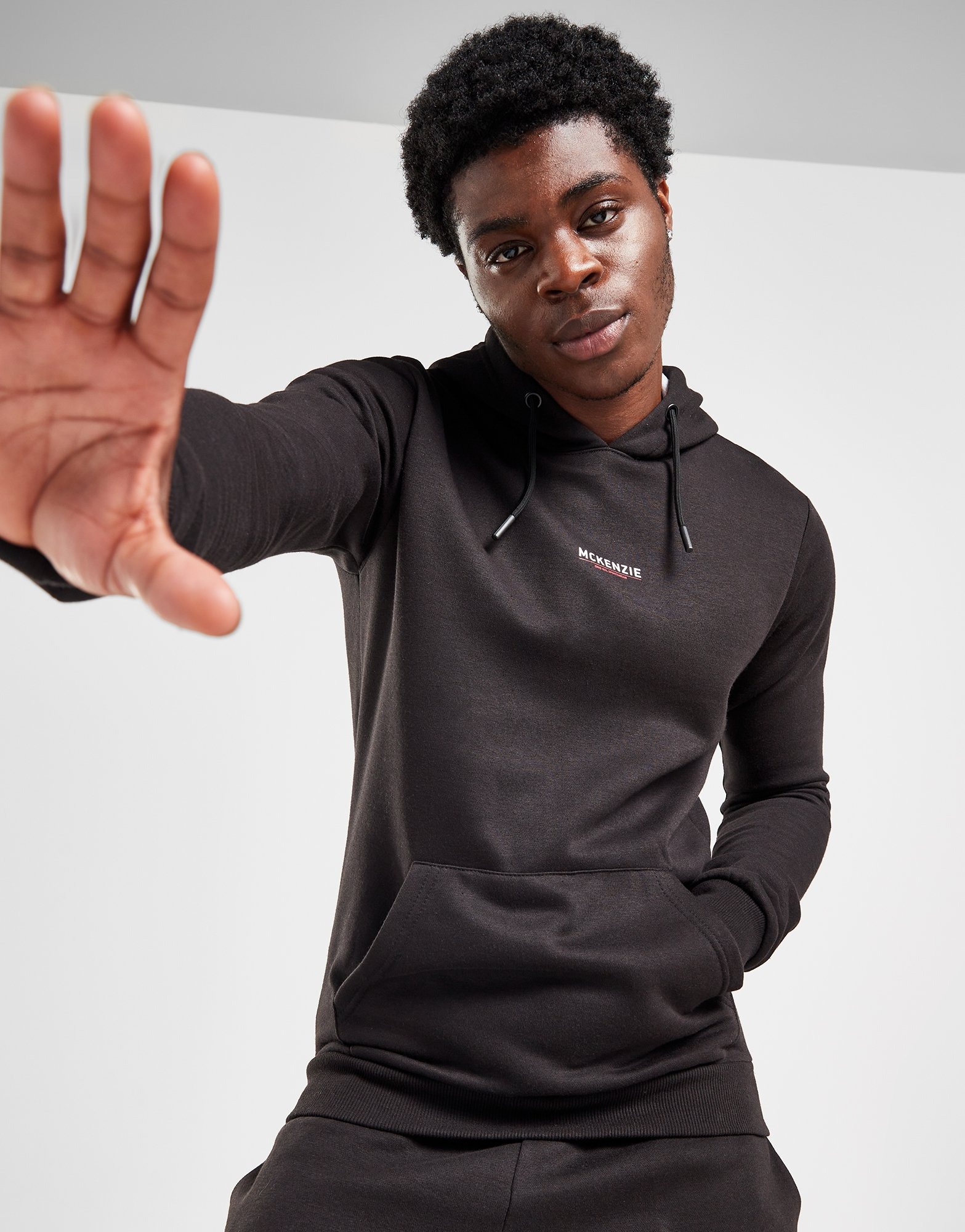 Black McKenzie Essential Edge Overhead Hoodie JD Sports UK