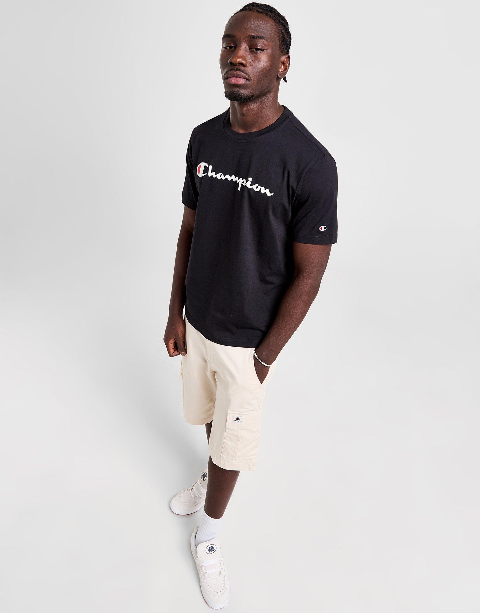 Champion Legacy Large Logo Core T-Shirt in Nero