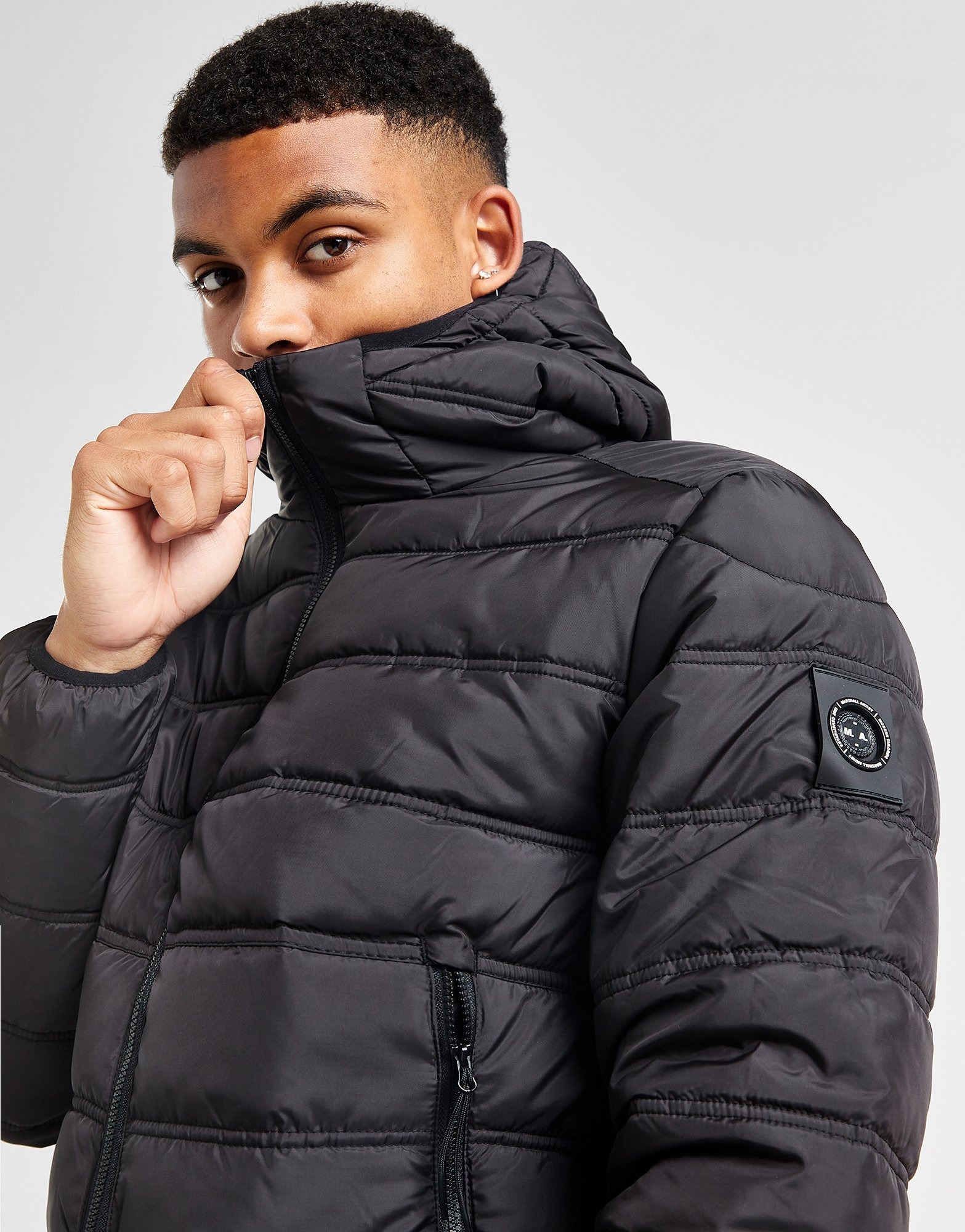 Black Marshall Artist Puffer Jacket JD Sports