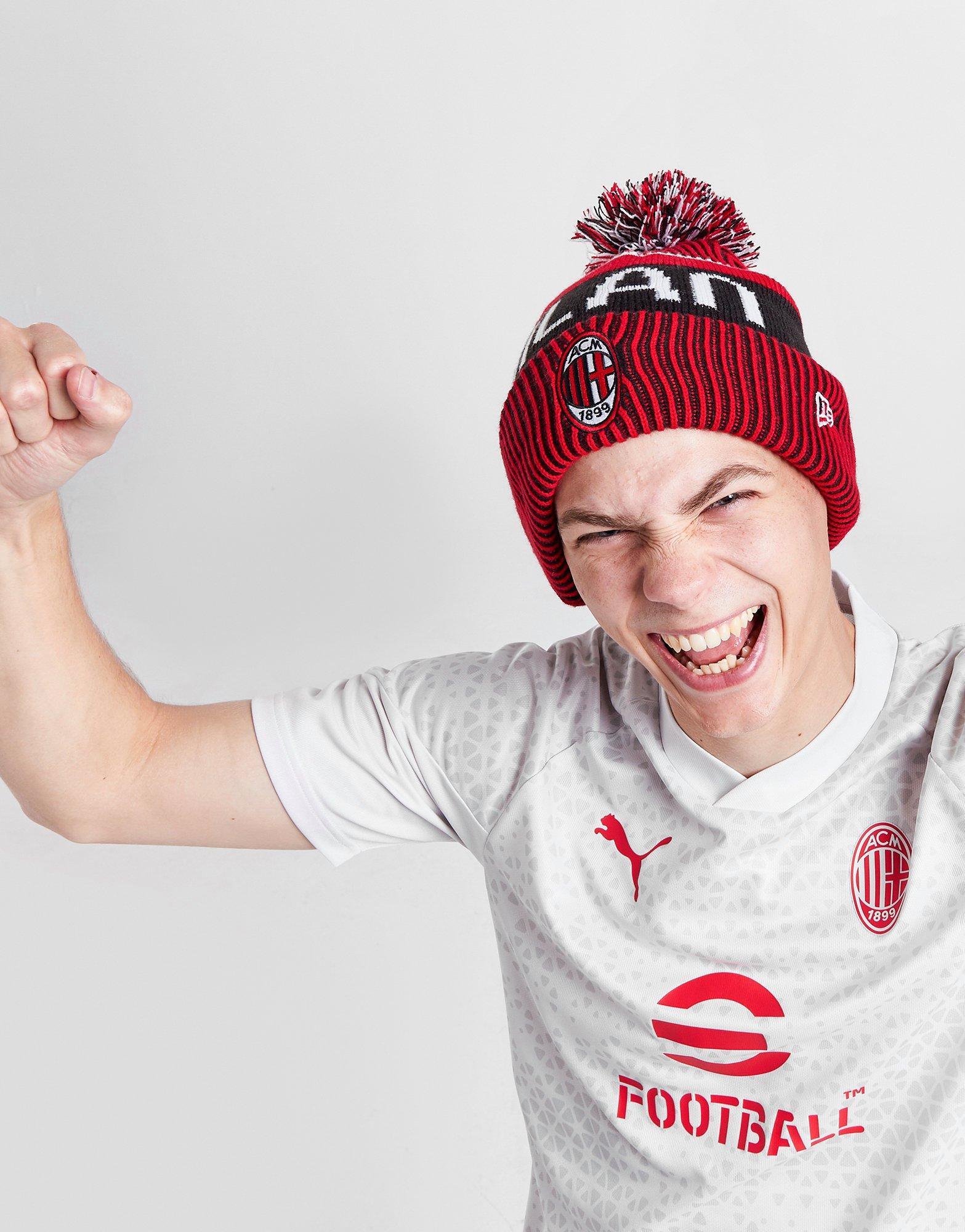 Red New Era AC Milan Pom Beanie