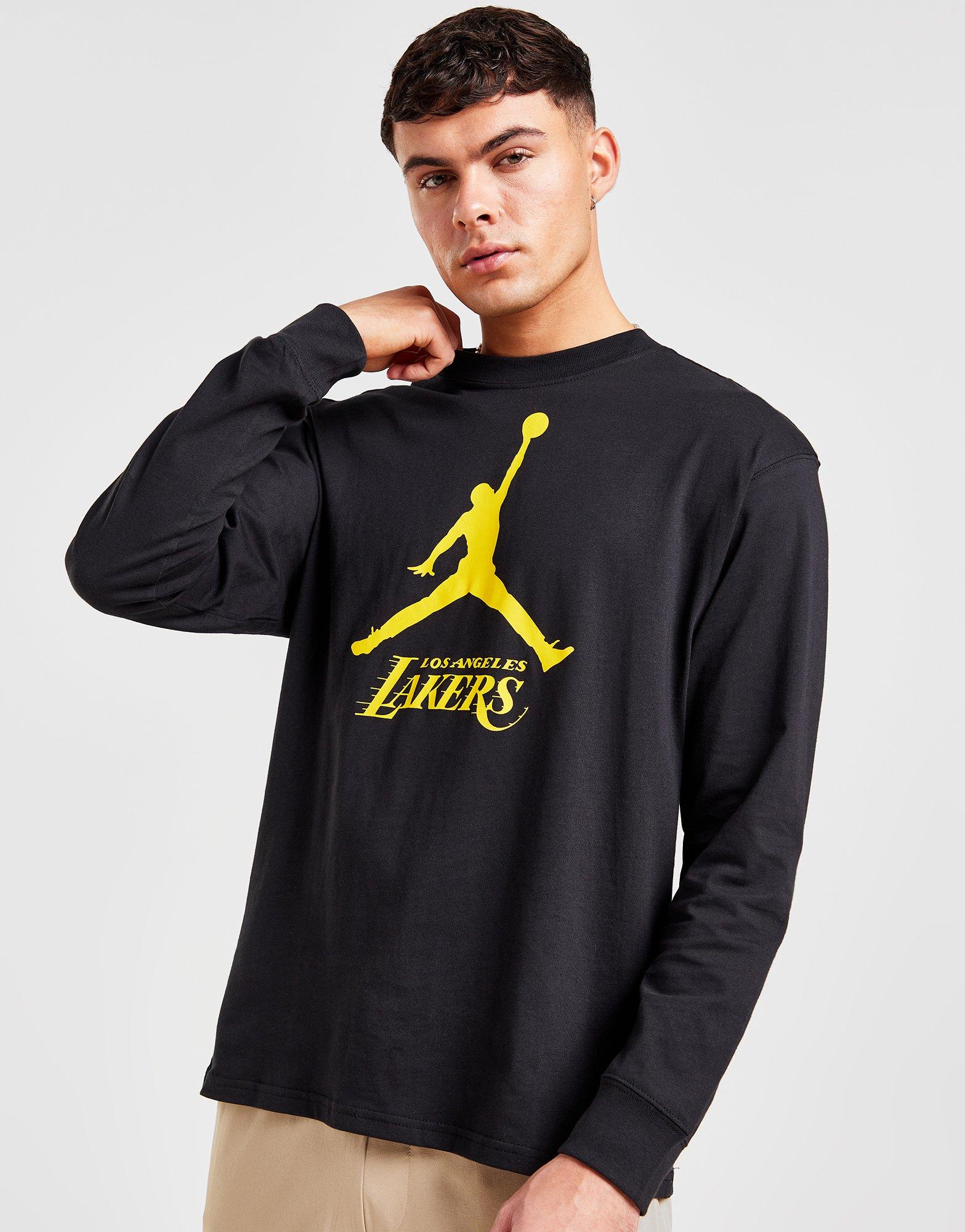 Black Jordan NBA LA Lakers Max90 Long Sleeve T-Shirt - JD Sports