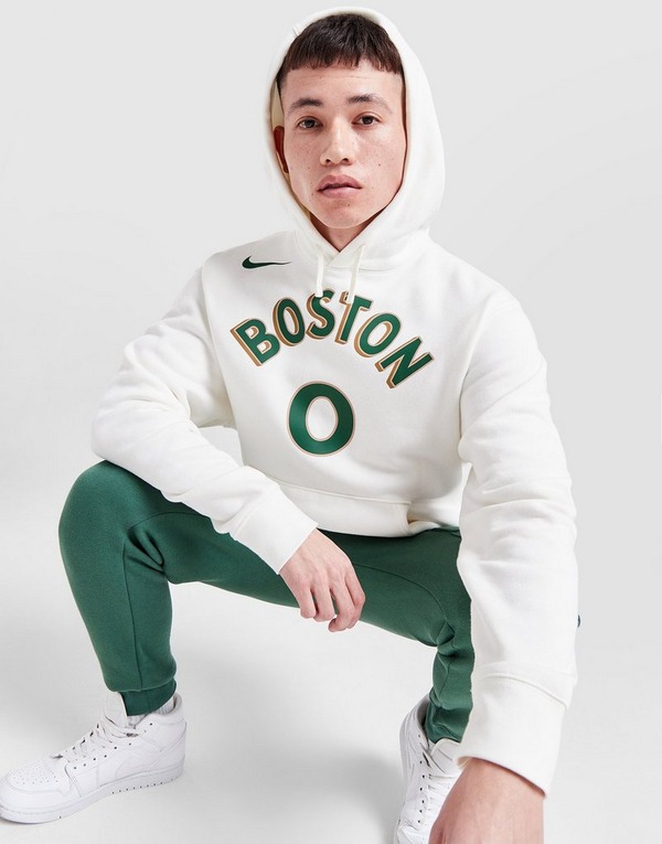White Nike NBA Boston Celtics Tatum #0 Pullover Hoodie - JD Sports Global