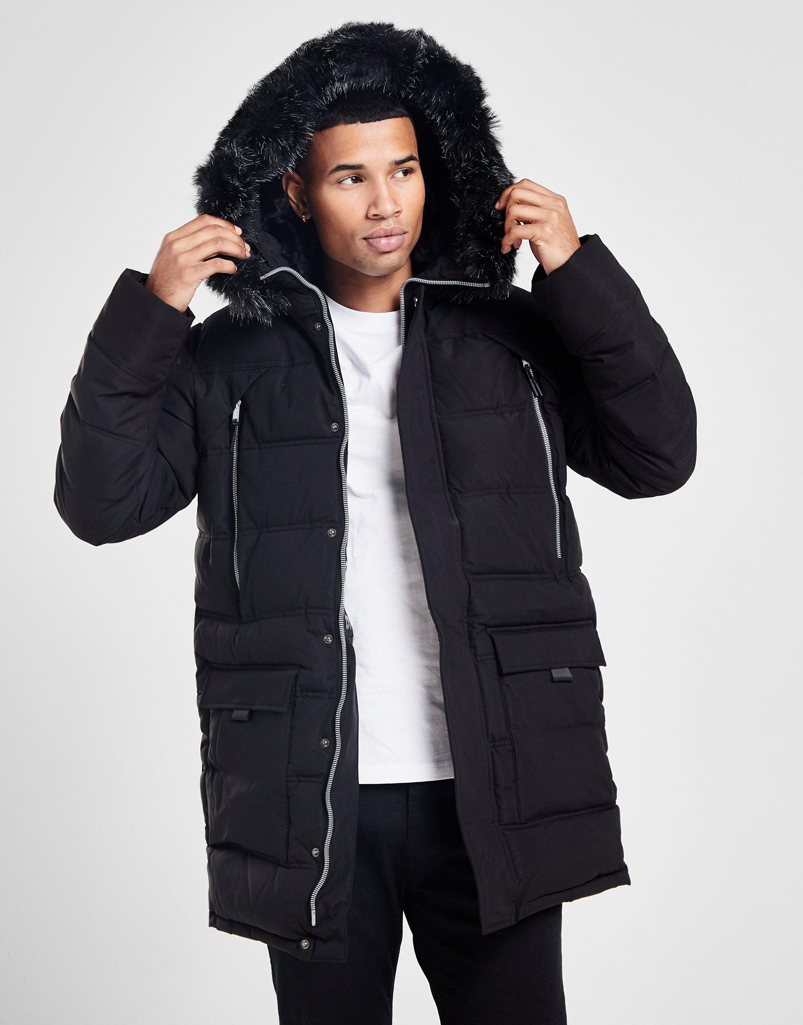 Black Supply & Demand Taymore Long Parka Jacket | JD Sports Global