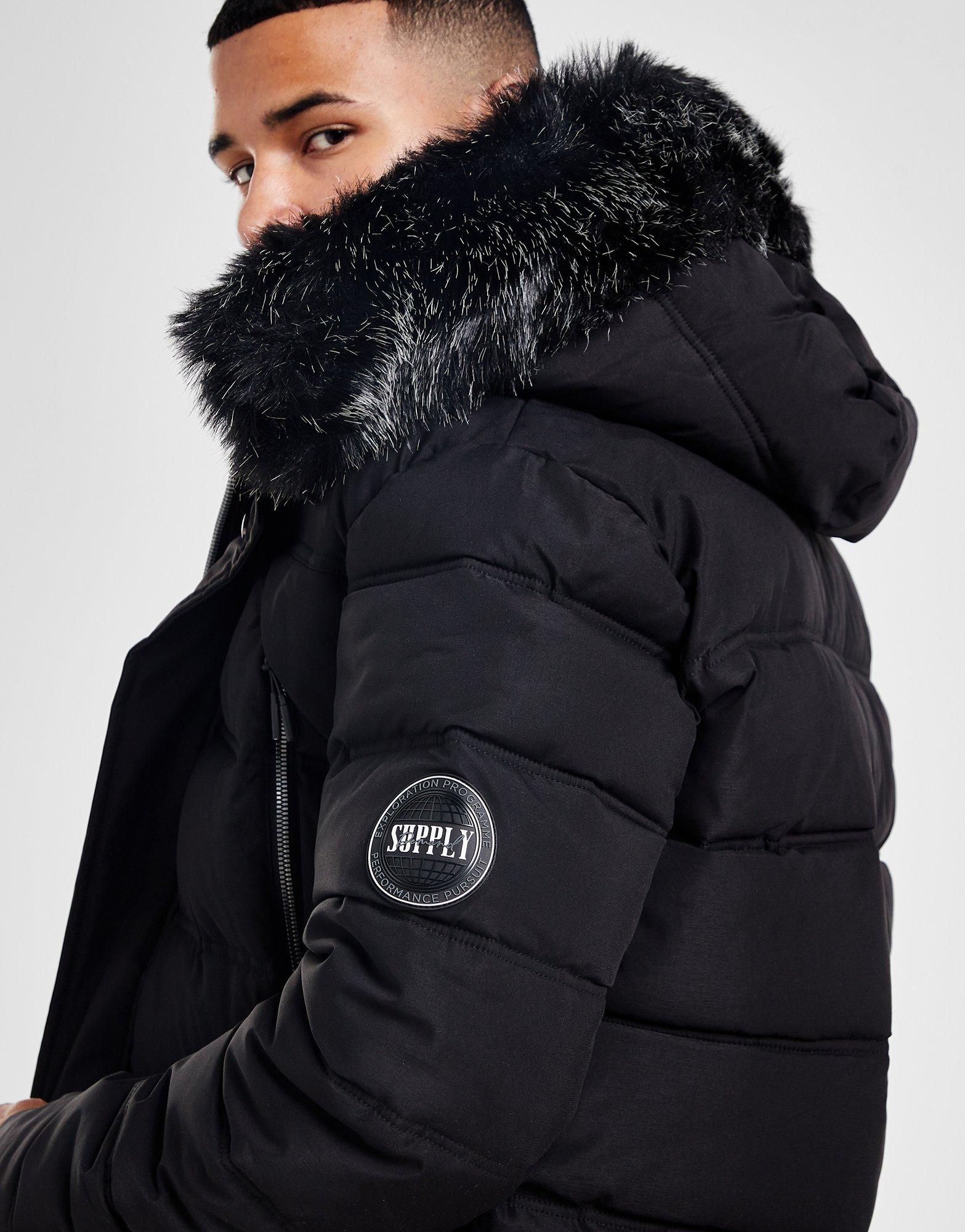 Black Supply & Demand Taymore Short Parka Jacket - JD Sports Global