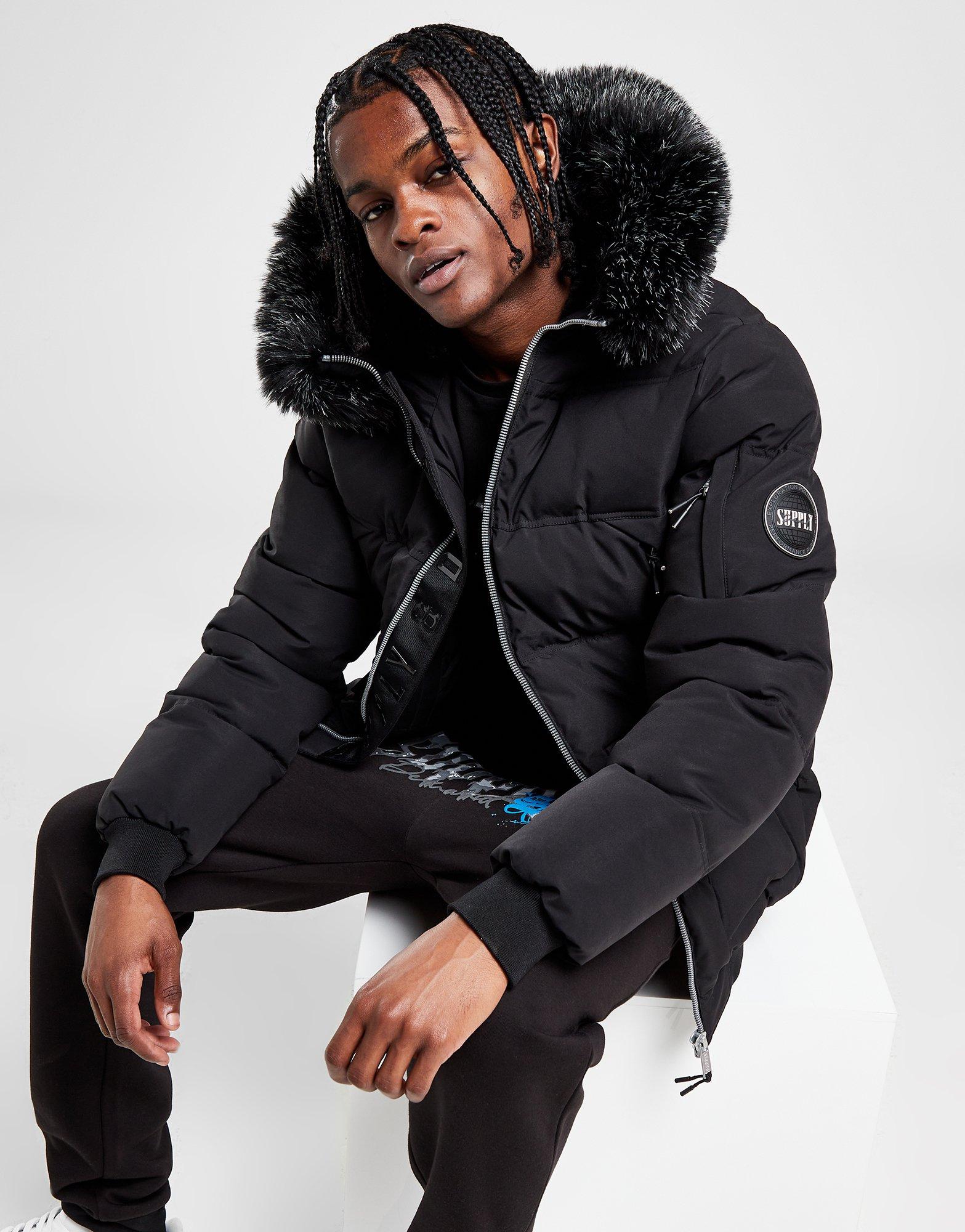 Black Supply u0026 Demand Taymore Short Parka Jacket - JD Sports Global