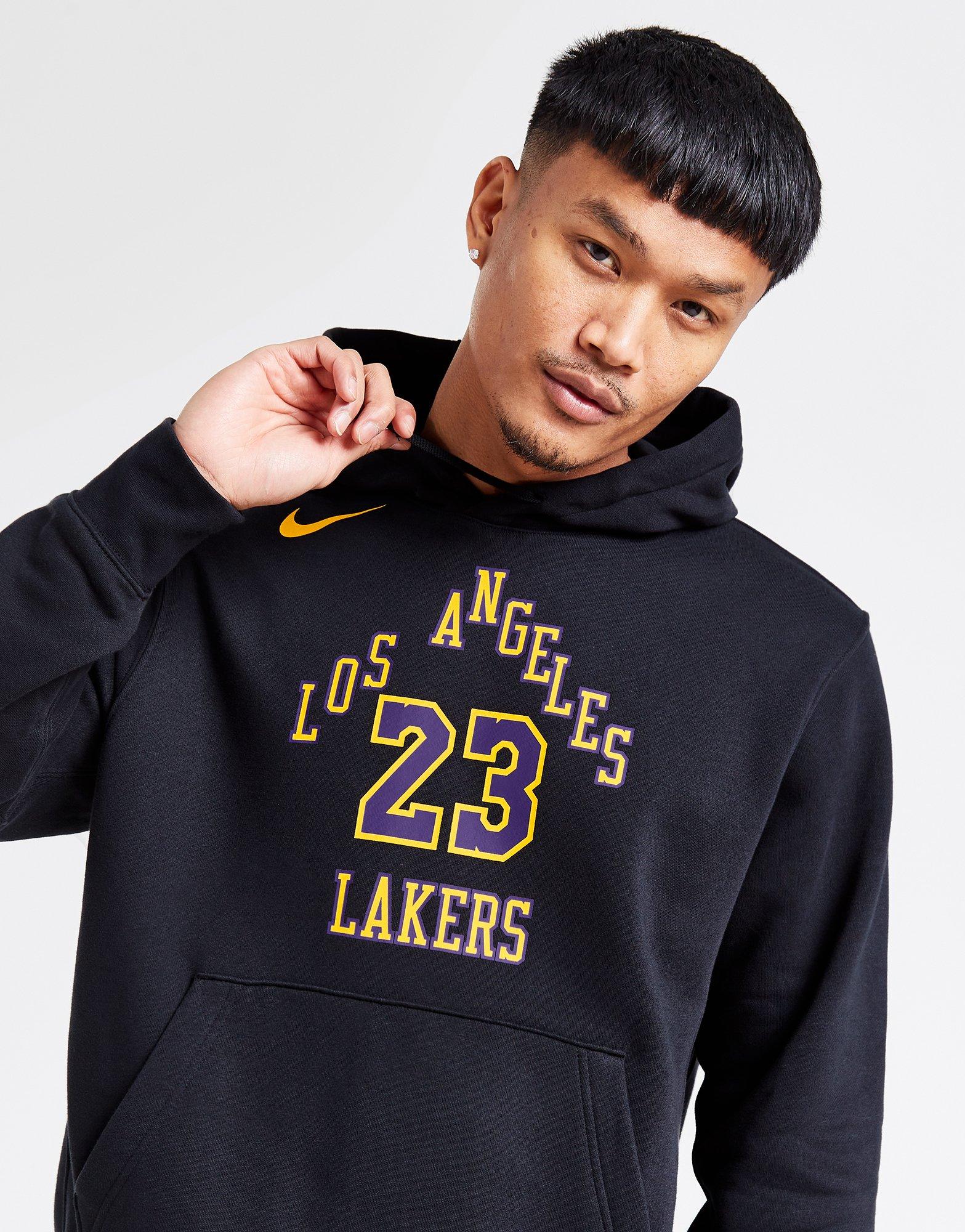 Black lakers hoodie nike deals