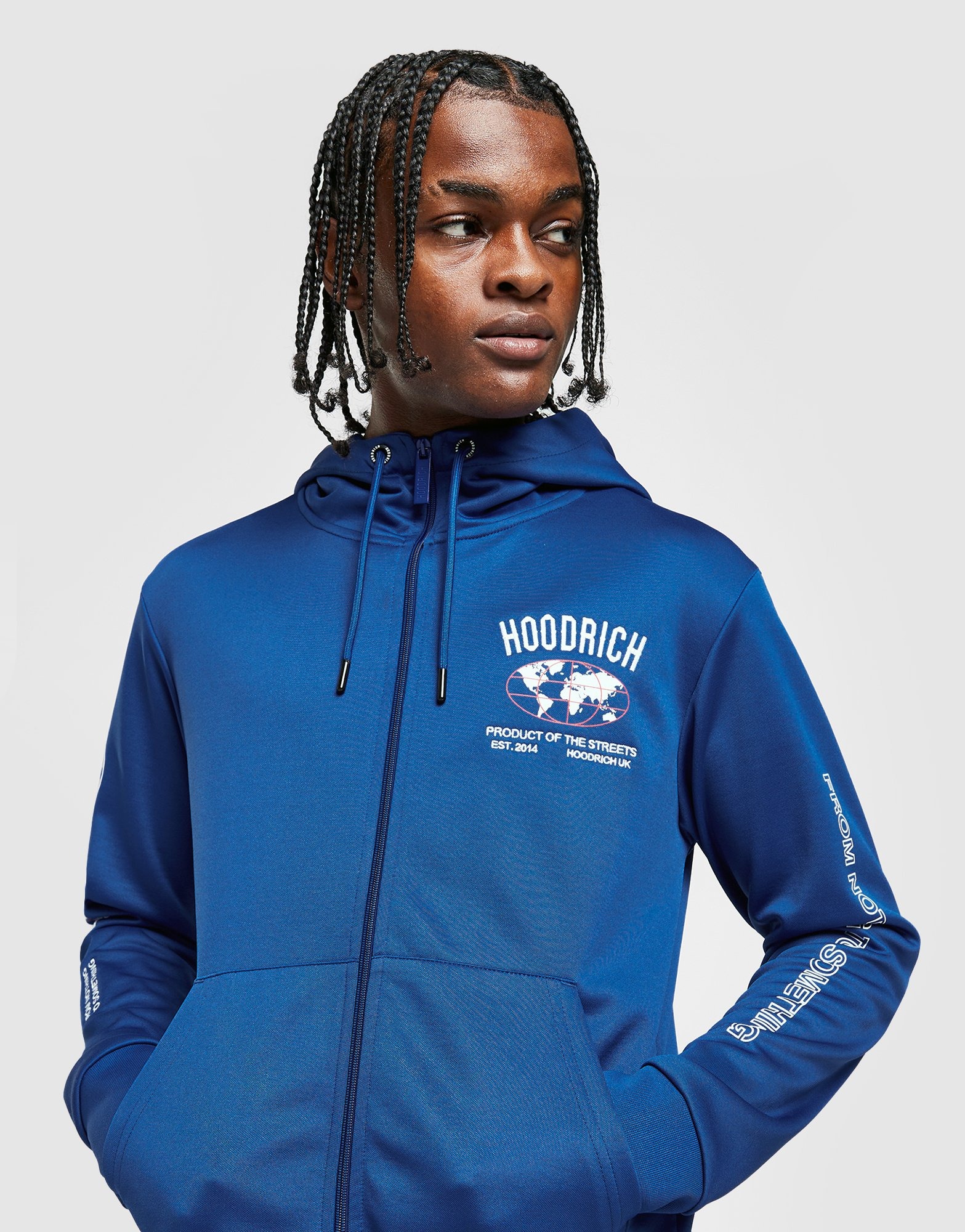 Blue Hoodrich OG Mark Poly Full Zip Hoodie - JD Sports NZ