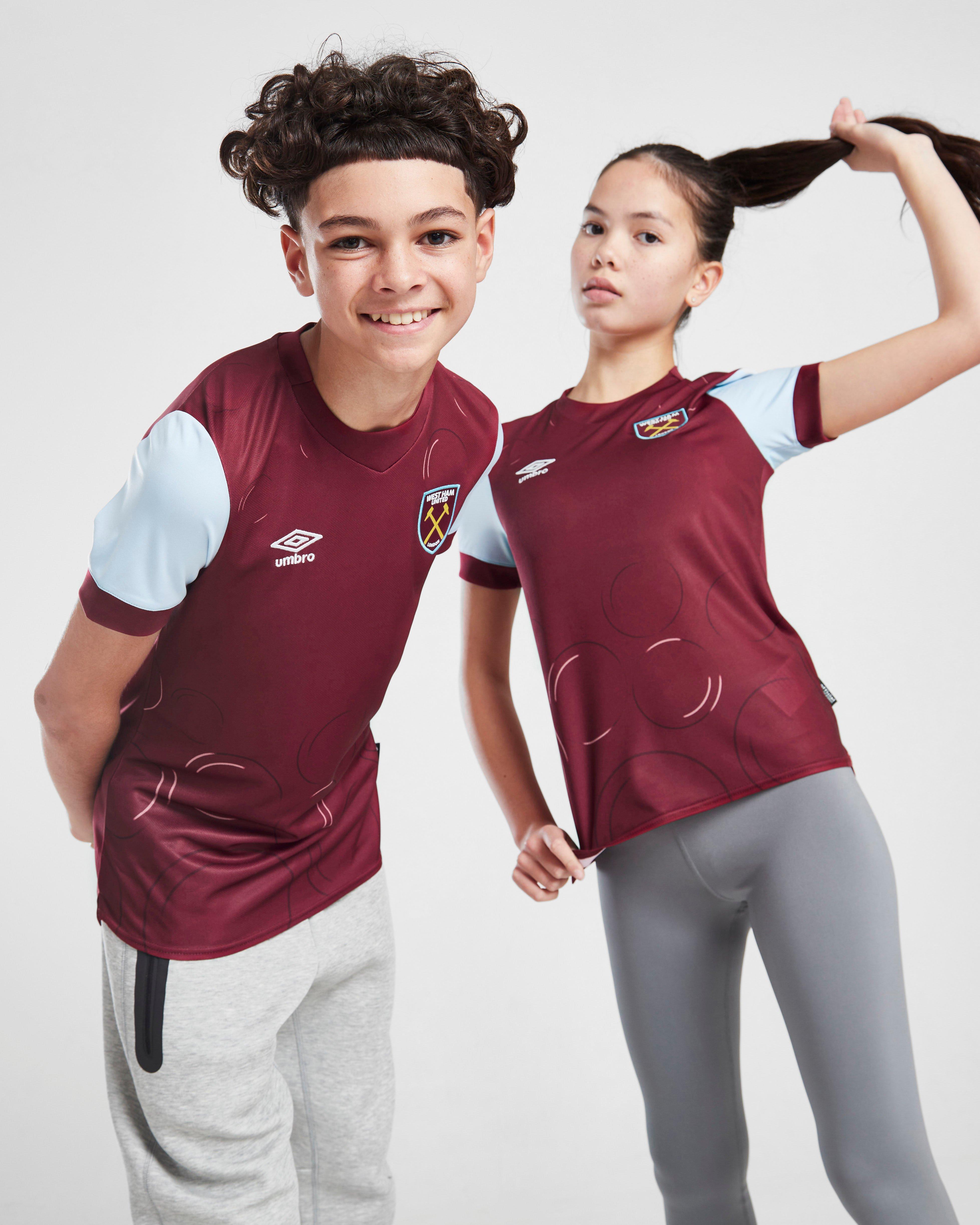 Red Umbro West Ham United FC 2023/24 Home Shirt Junior | JD Sports UK