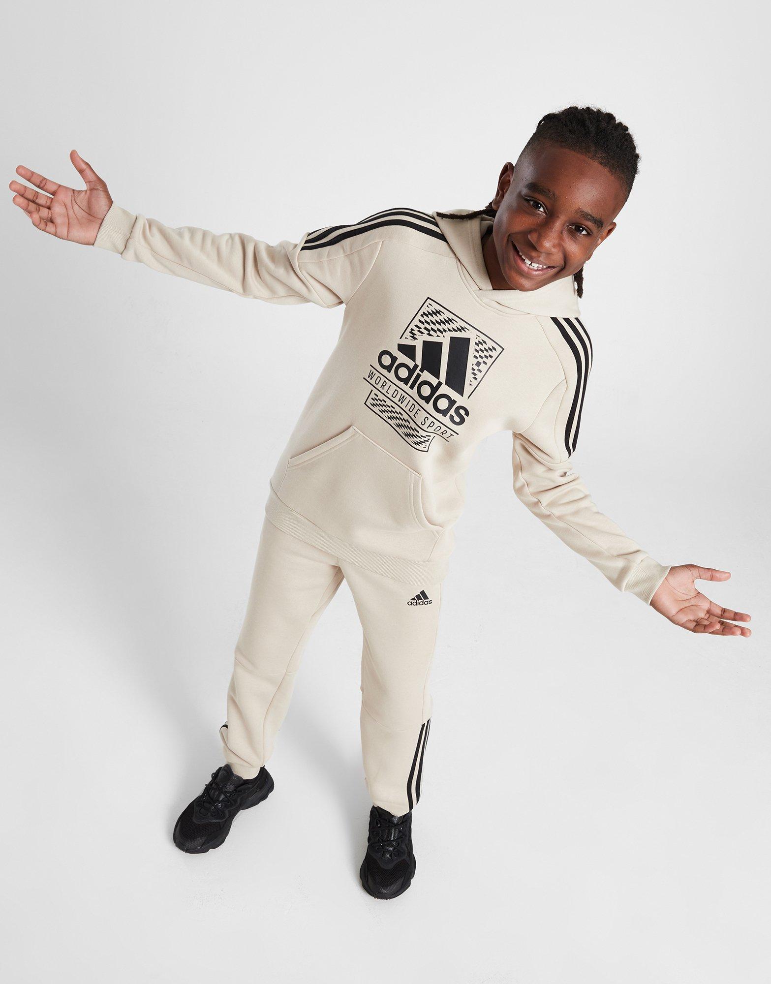 adidas Box Logo Overhead Hoodie Junior