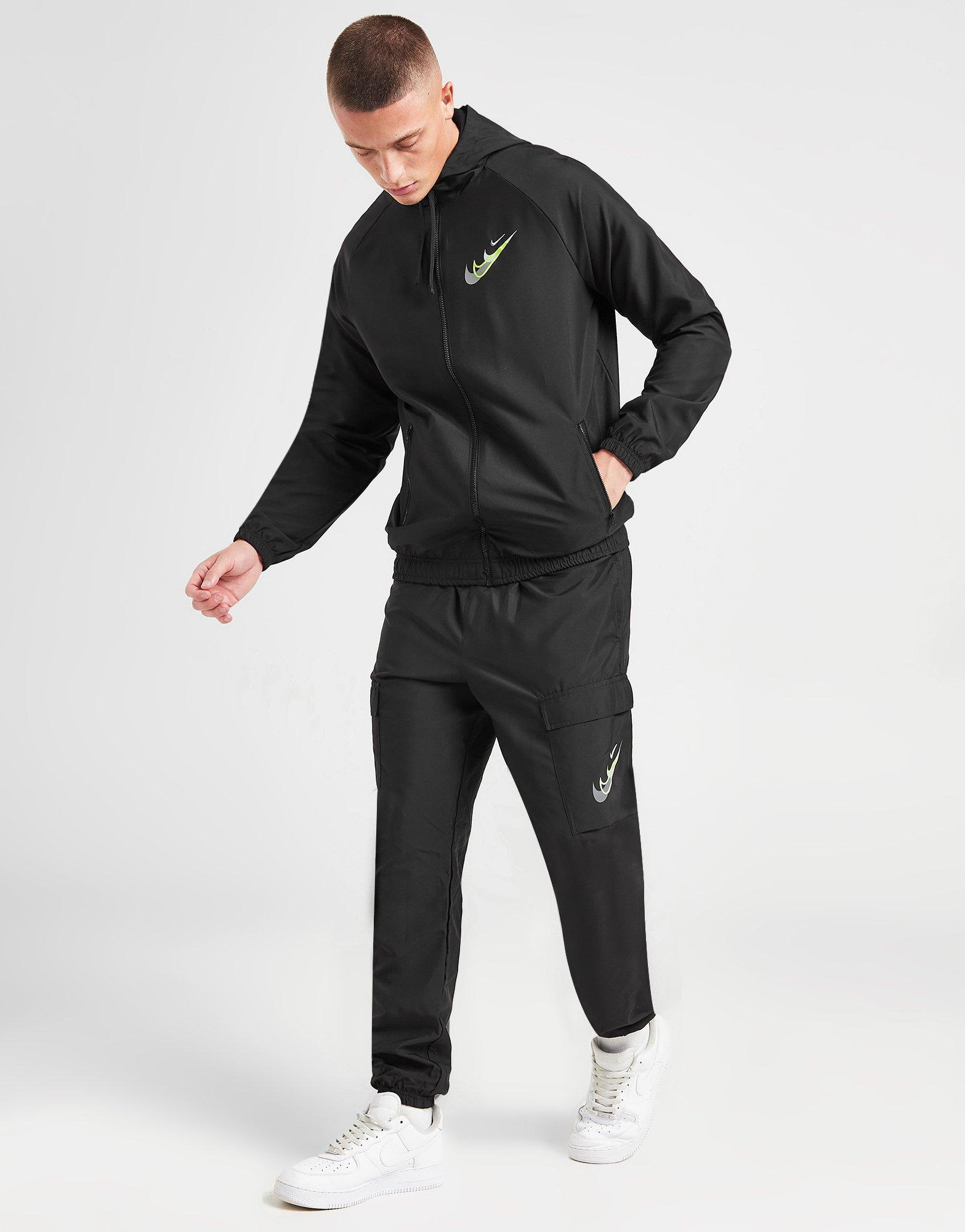 Black Nike Swoosh Cargo Track Pants