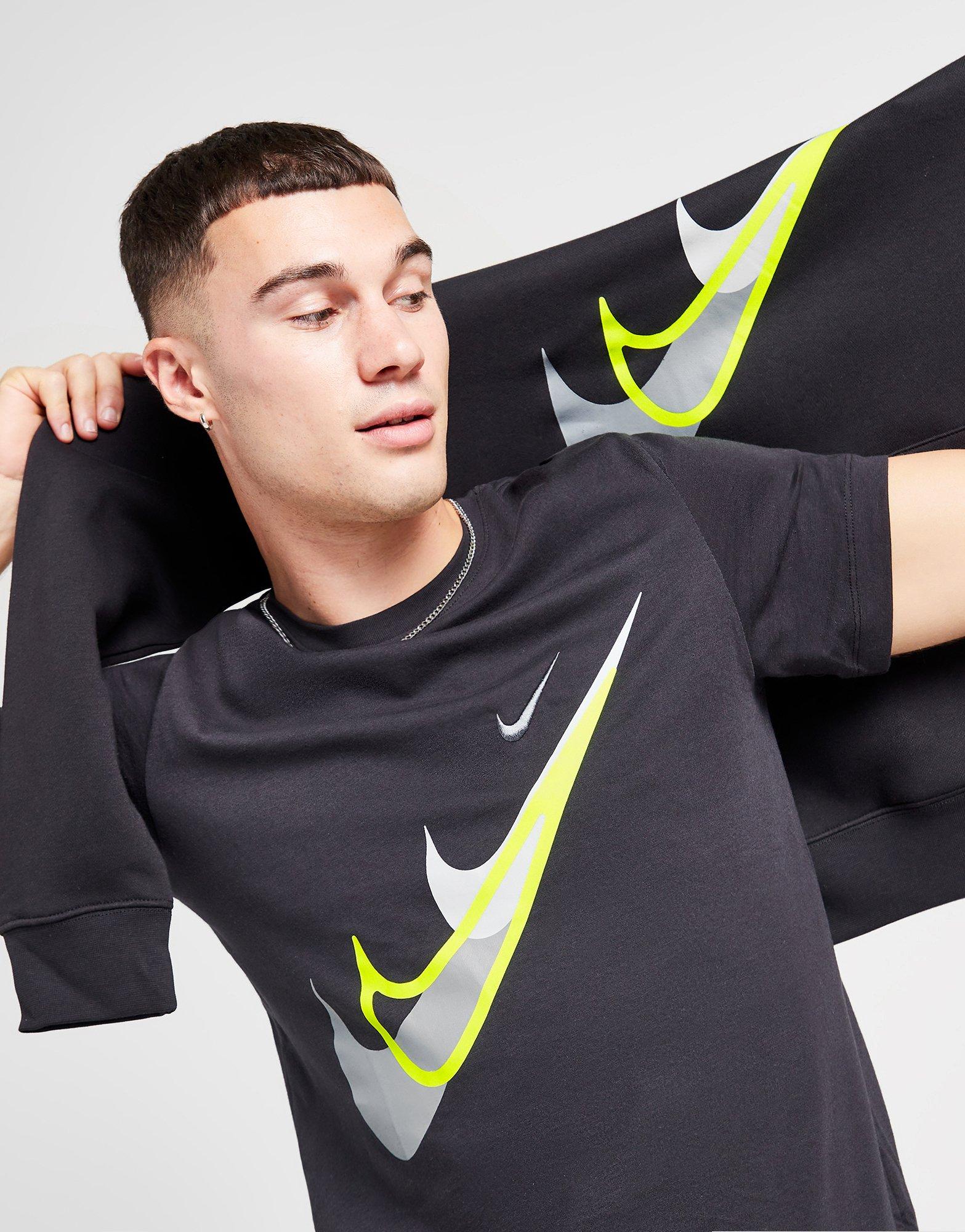 Black nike shirt shop with red swoosh