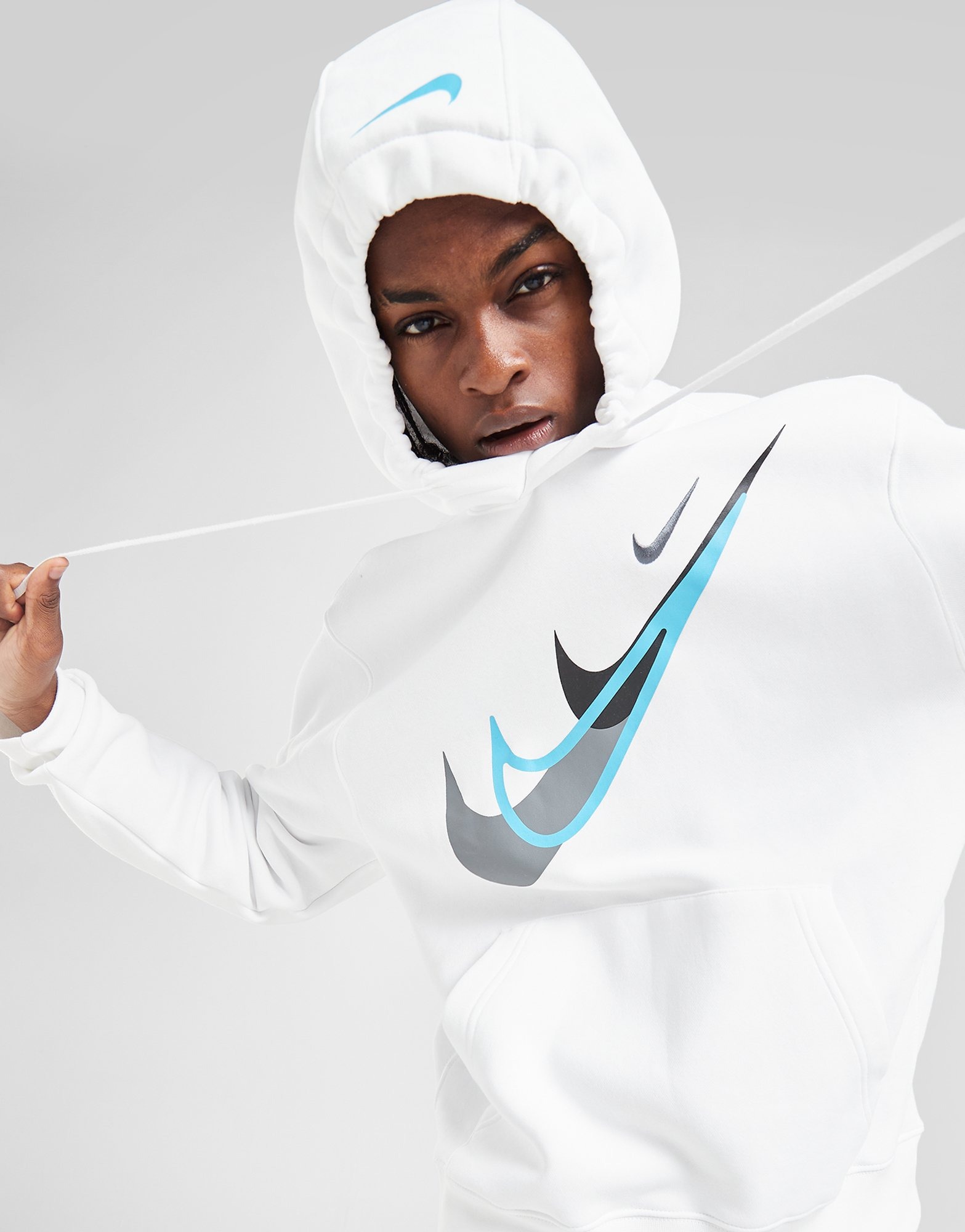 White Nike Swoosh Hoodie | JD Sports UK