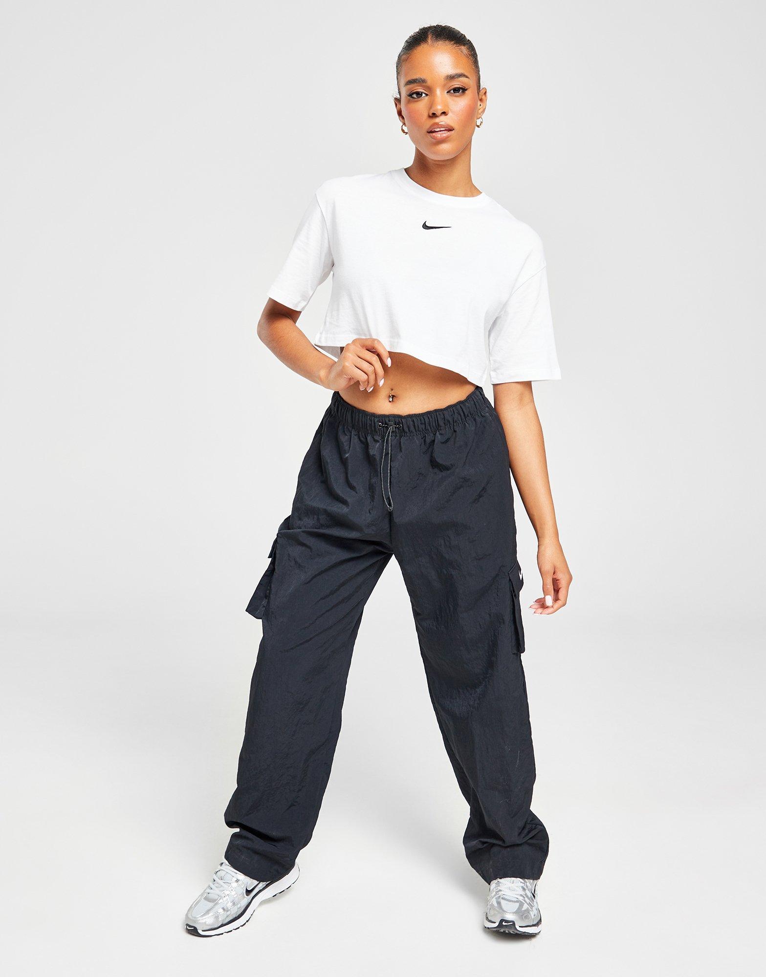 White Nike Swoosh Crop Top - JD Sports Global