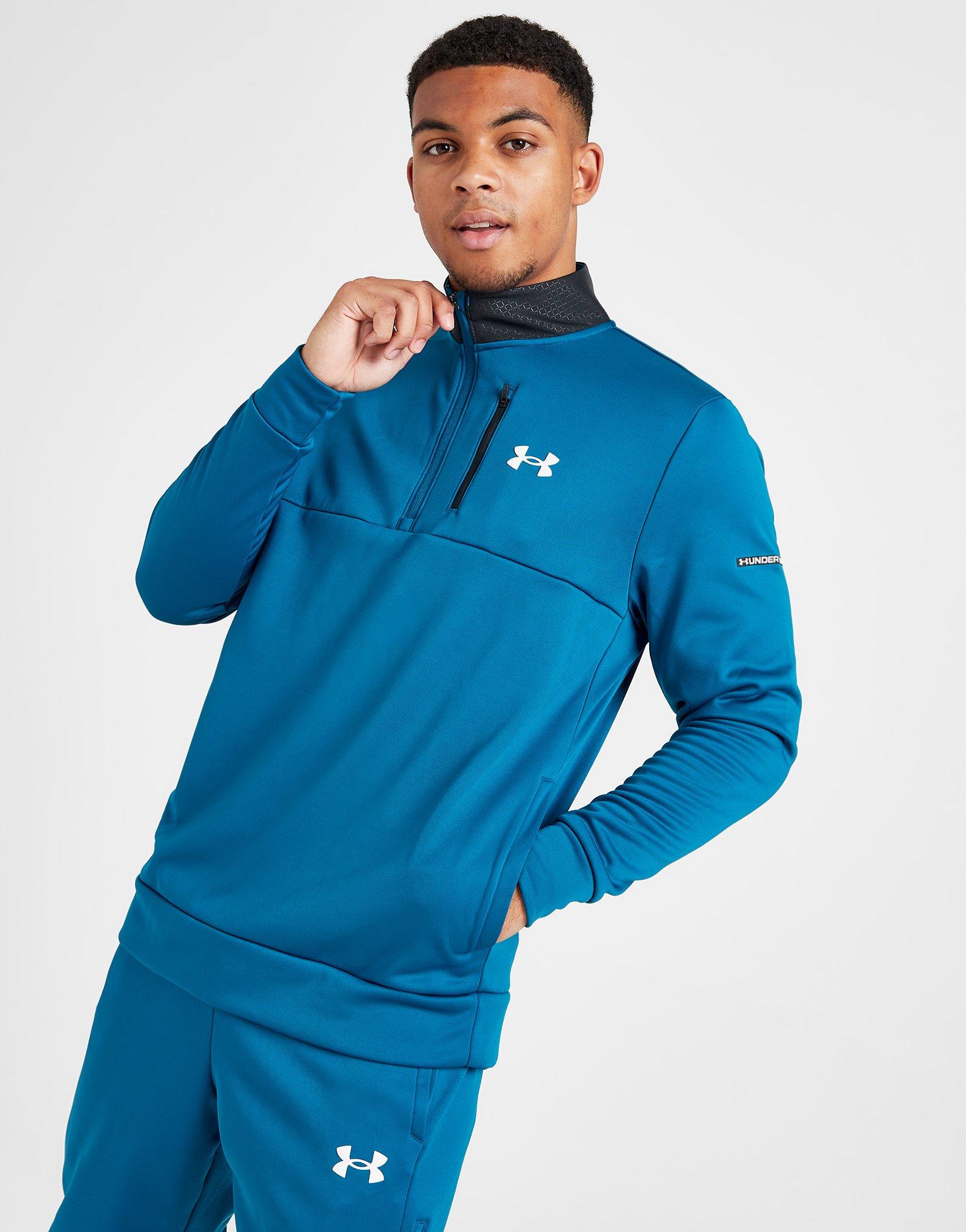 Under Armour Ua Armour Fleece Grid 1/4 Zip Top in Blue for Men