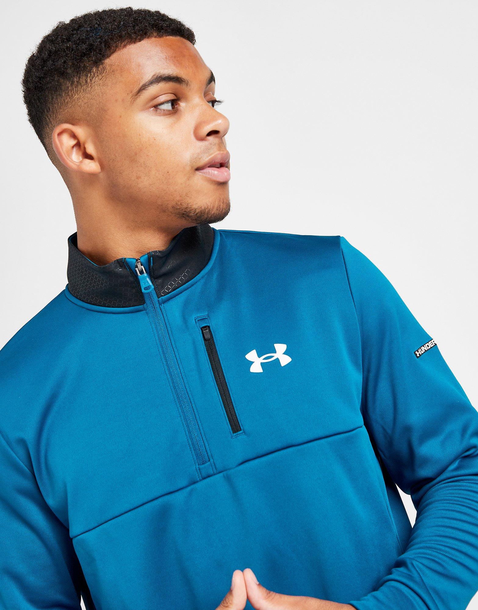 Under Armour Ua Armour Fleece Grid 1/4 Zip Top in Blue for Men