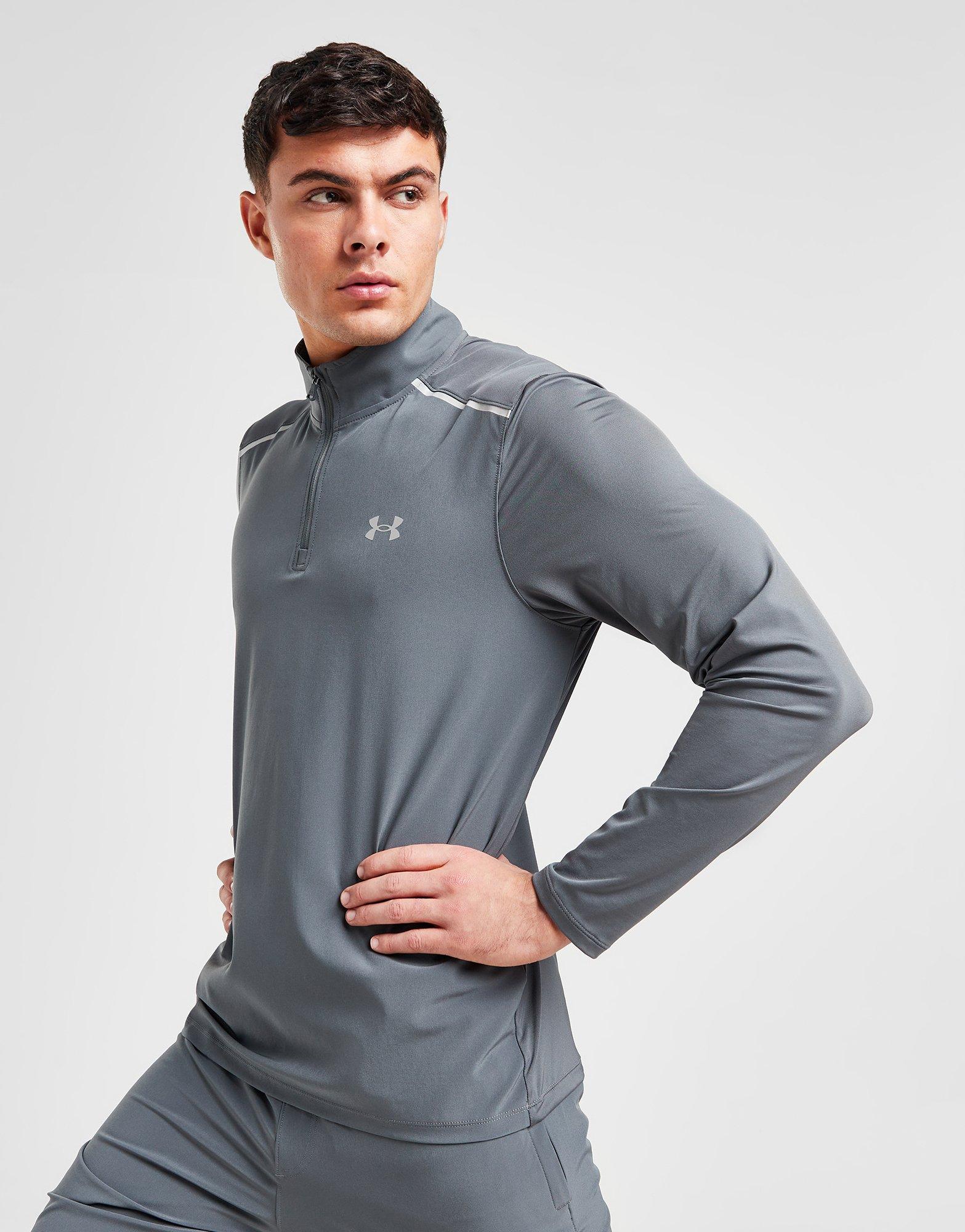 Under Armour Mens Command Custom Quarter-Zips, Medium Grey