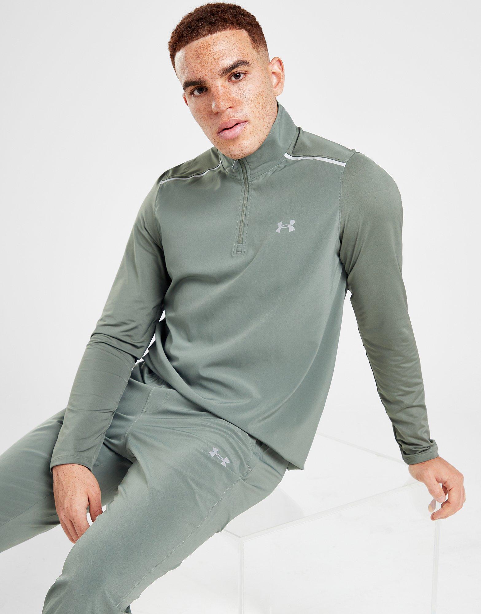 Under Armour Mens Armour Fleece Half Zip Top - Grey