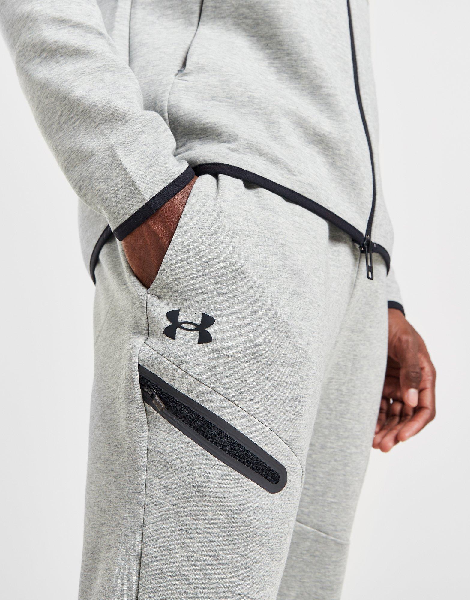 Under Armor Unstoppable Fleece Tracksuit - Grey/White – Footkorner