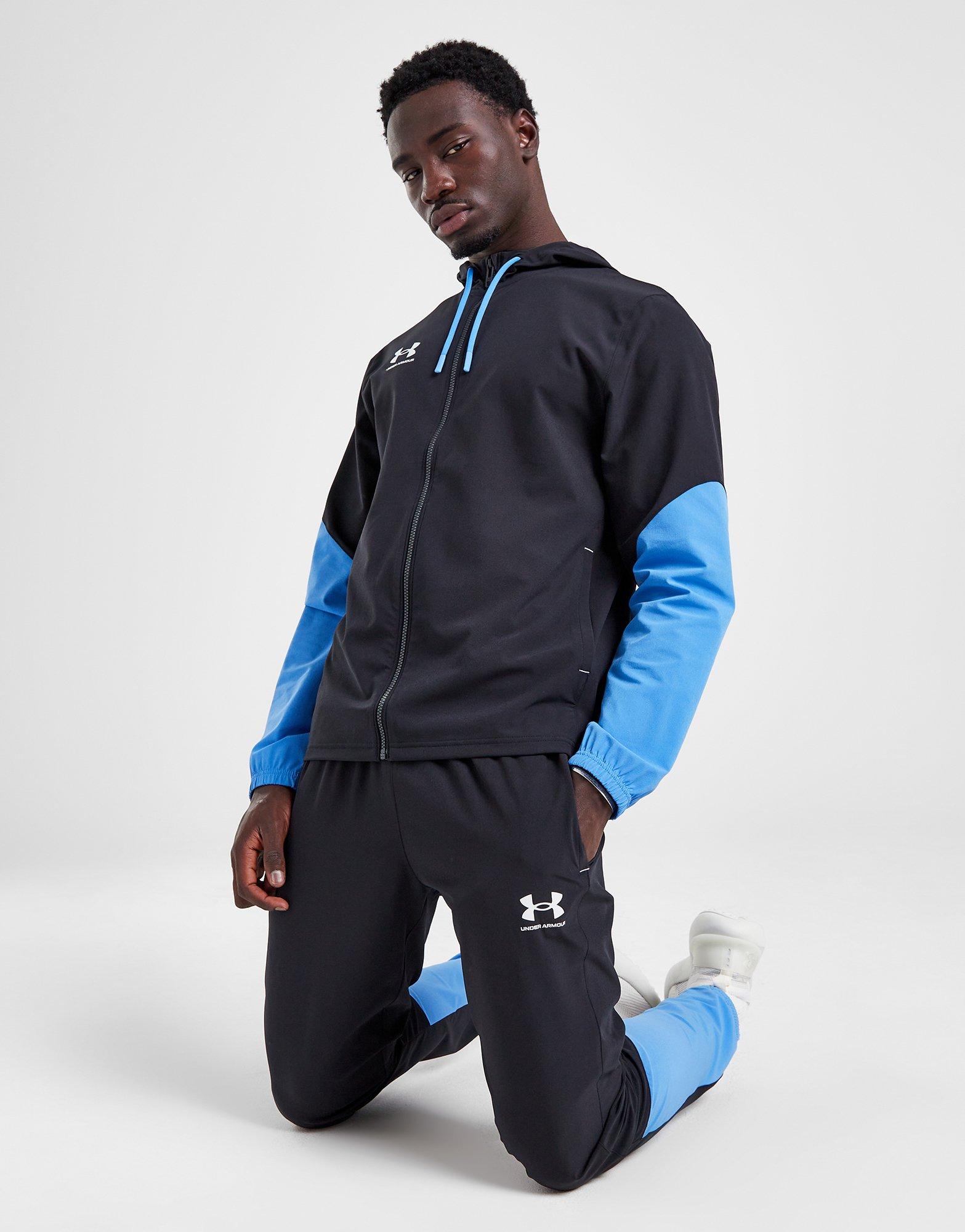 Under Armour CHALLENGER SET - Tracksuit - black/water/black 