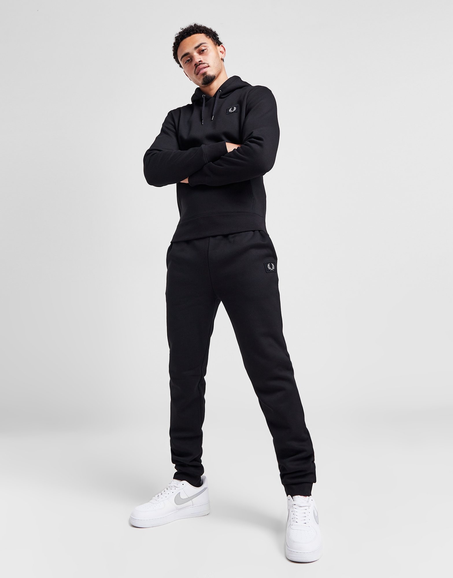 Black Fred Perry Badge Joggers - JD Sports NZ