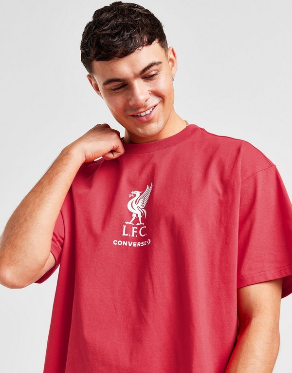Converse Liverpool FC Logo Deutschland Sports - Rot Sleeve T-Shirt JD Short