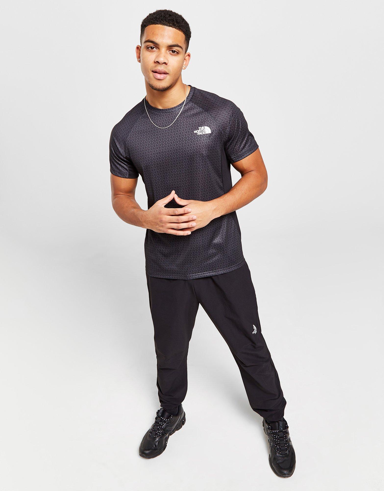 【THE NORTH FACE】 Performance All Over Print T-Shirt Blue The North Face Performance All Over Print T-Shirt - JD
