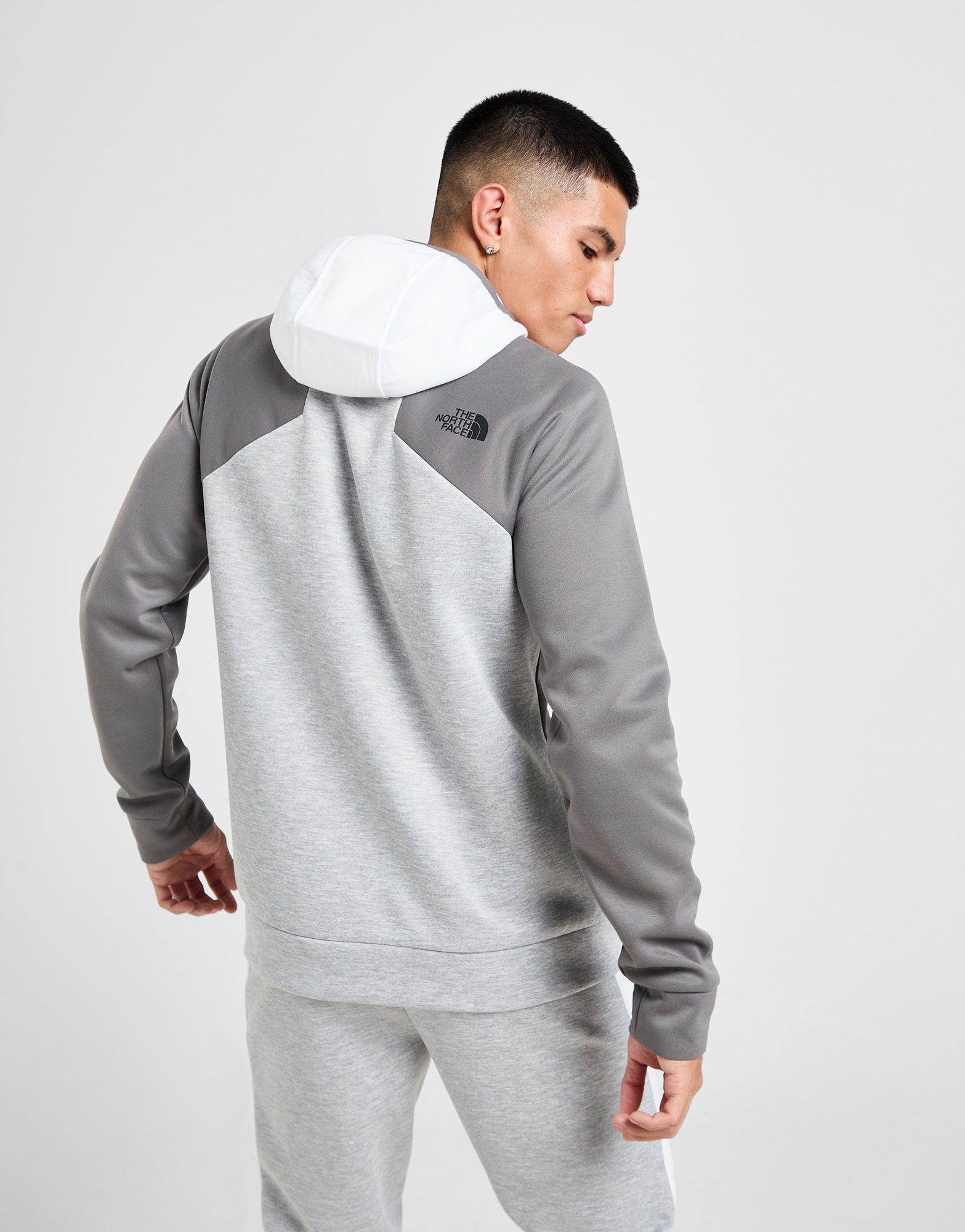 North face grey zip up hoodie best sale