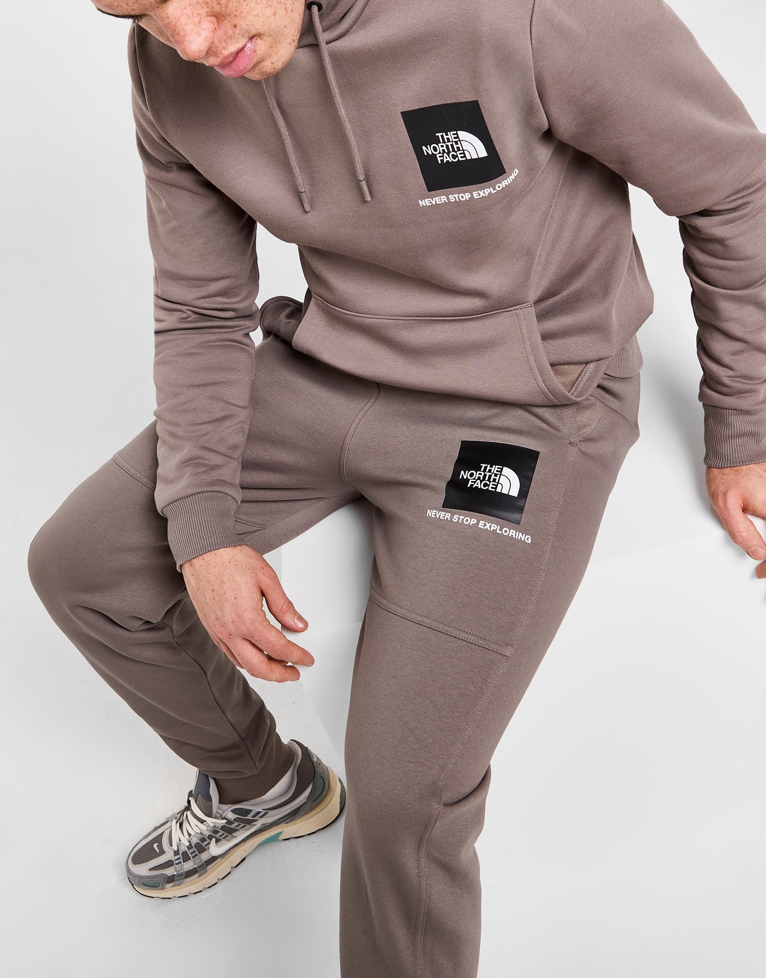 Brown The North Face Fine Box Joggers | JD Sports UK