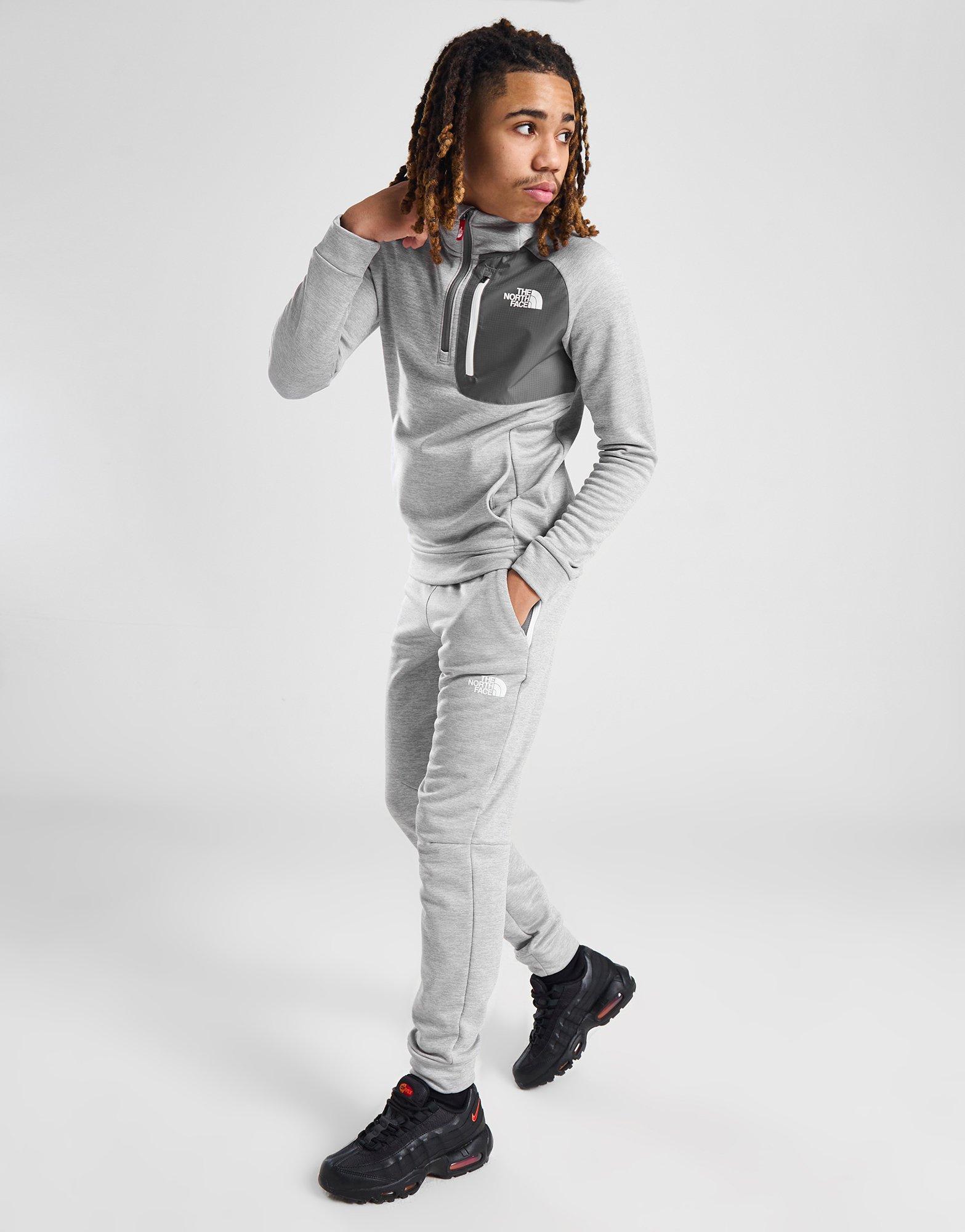 The north face grey on sale tracksuit