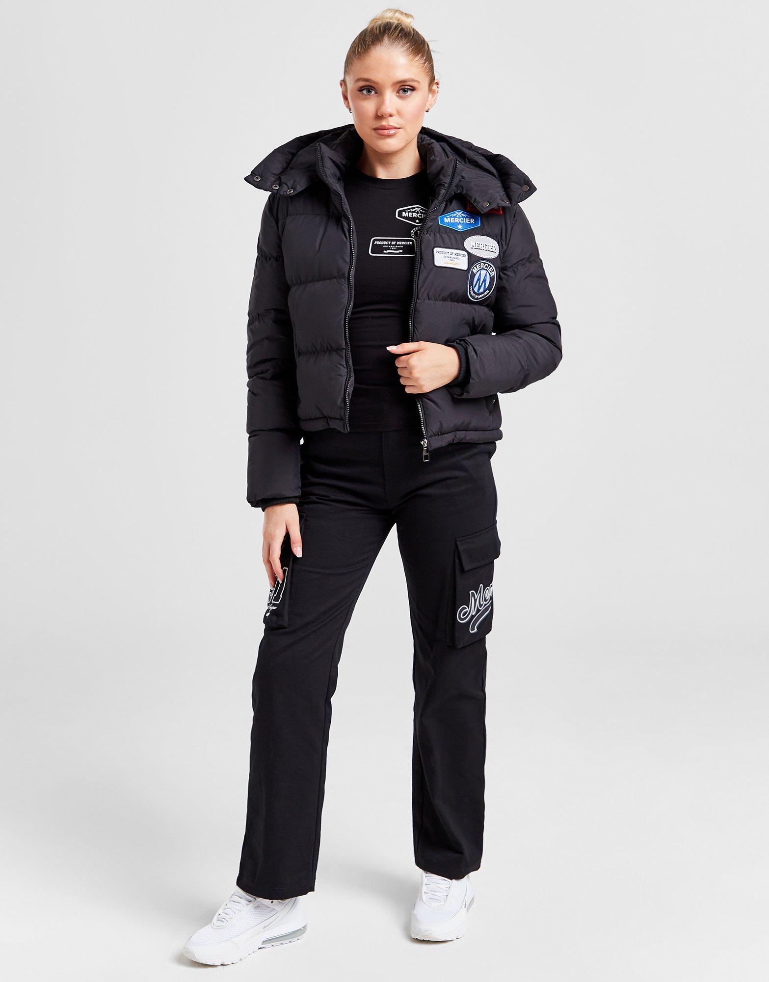 Womens Black OG Cropped Puffer Jacket – MERCIER