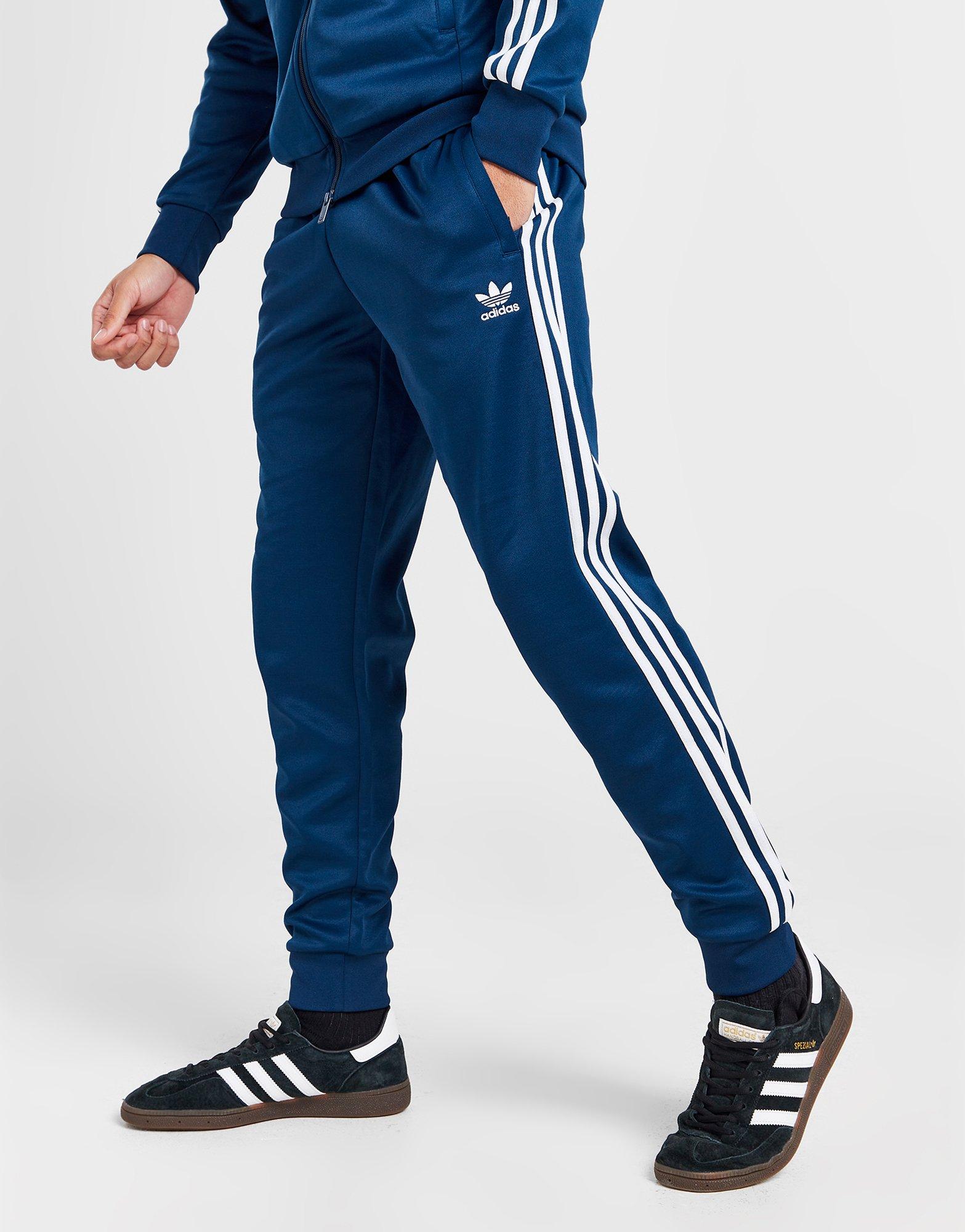 Adidas Track Pants 80s Gym Jogging Running Navy Blue Striped, Shop Exile