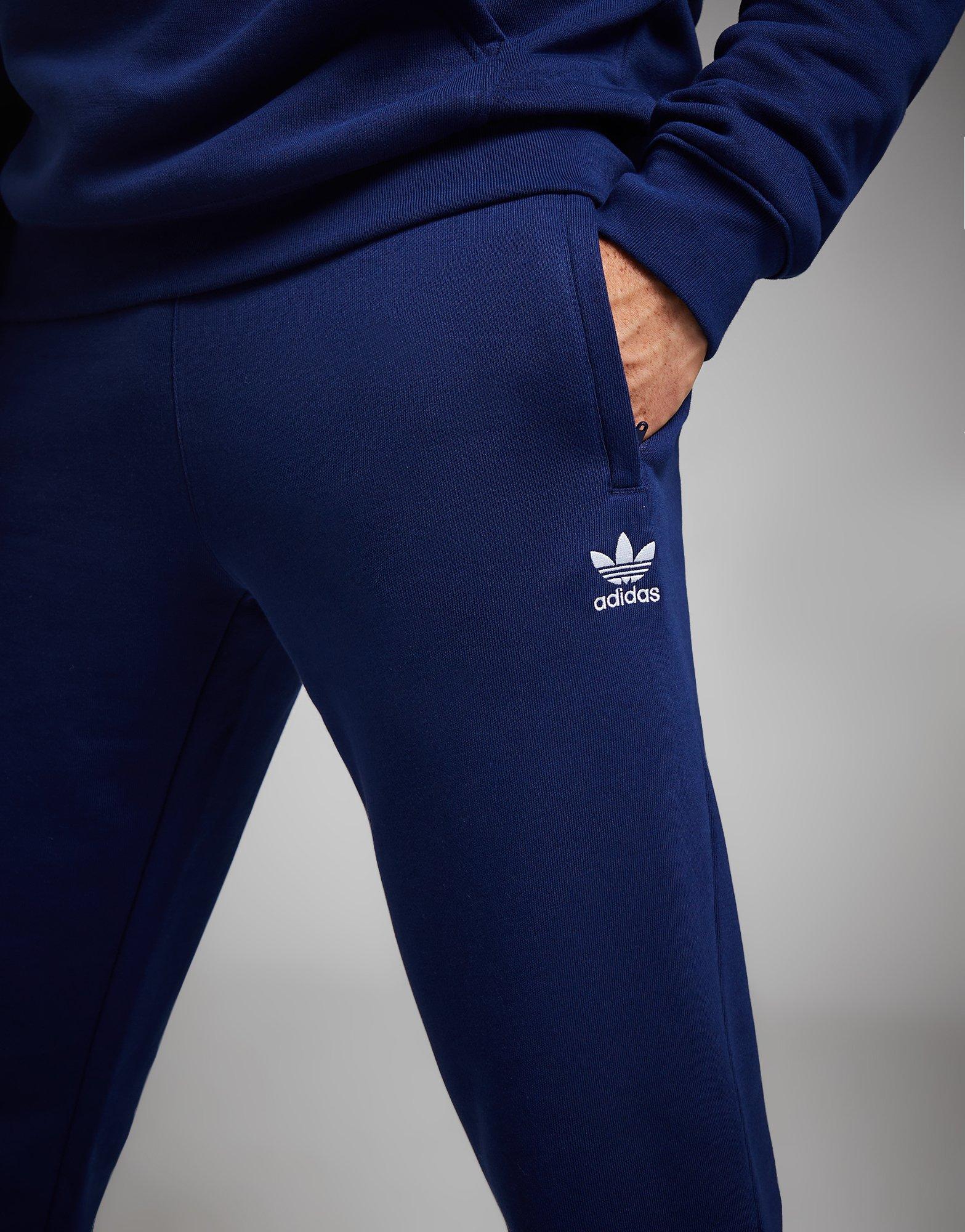 adidas Originals Retro Classic Track Pants Blue Joggers Trefoil Bottoms Men  Size