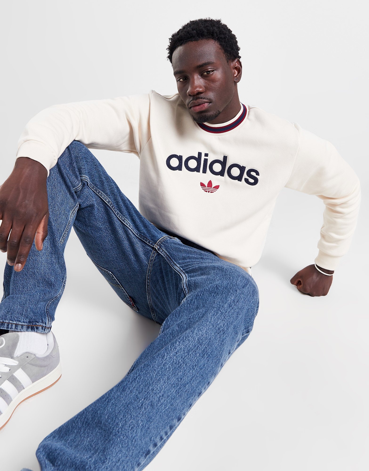 adidas Originals Sweat Collegiate Homme Blanc- JD Sports France