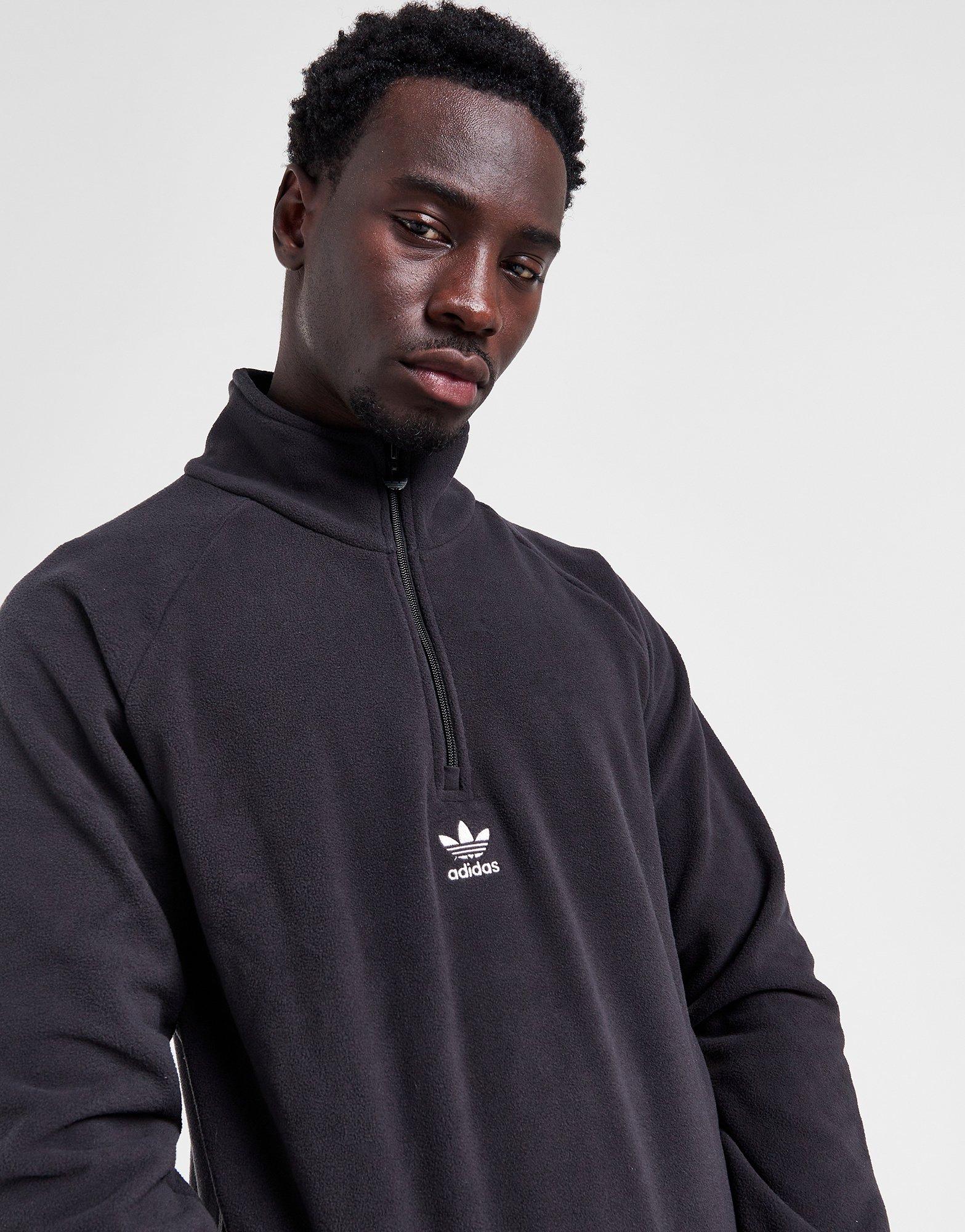 Adidas originals trefoil outlet 1/2 zip hoodie