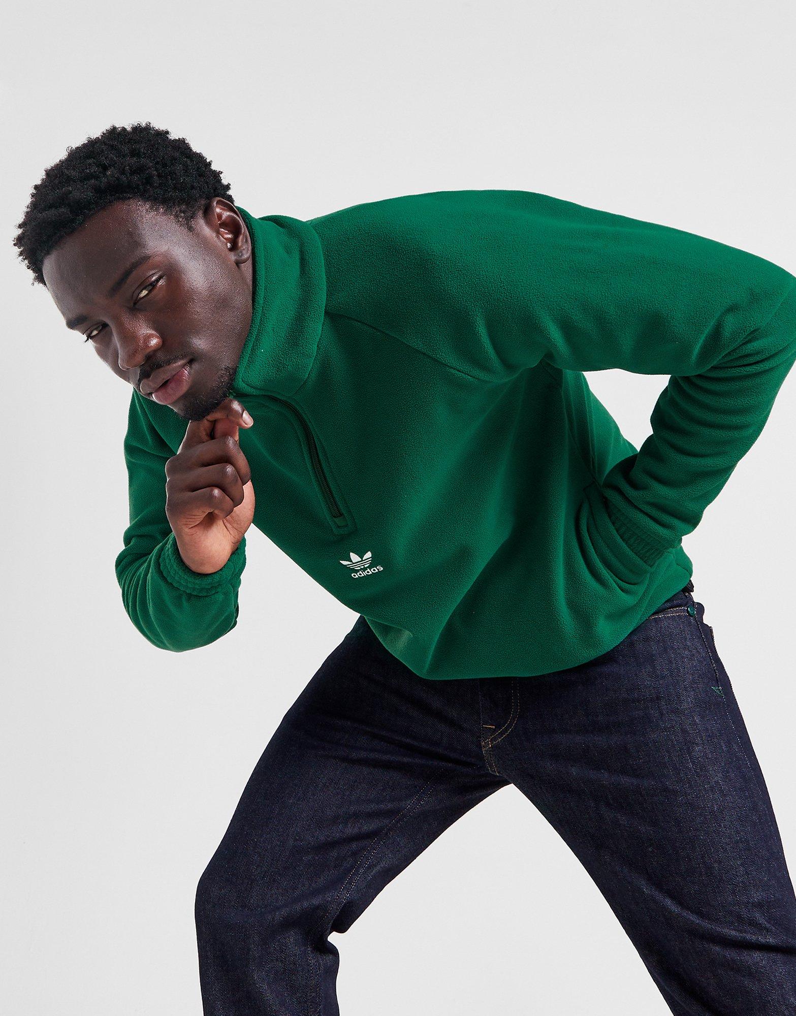 Adidas green half zip new arrivals