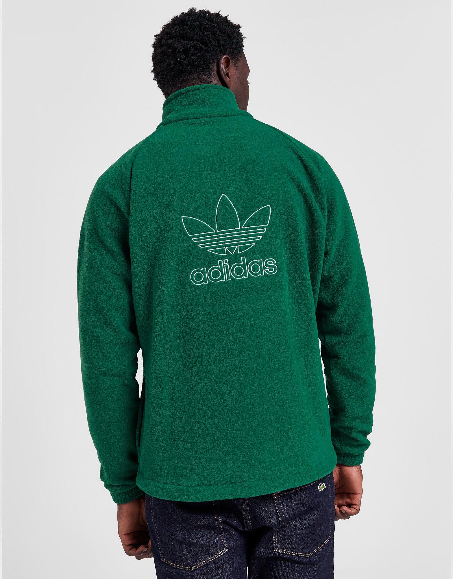 Adidas green deals half zip