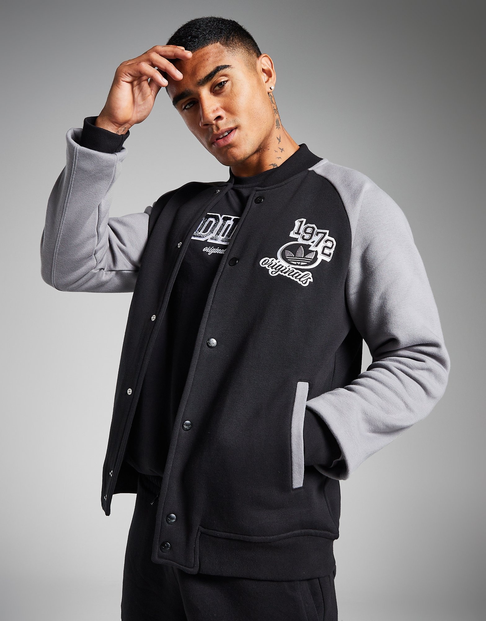Black adidas Originals Gradient Collegiate Jacket - JD Sports NZ