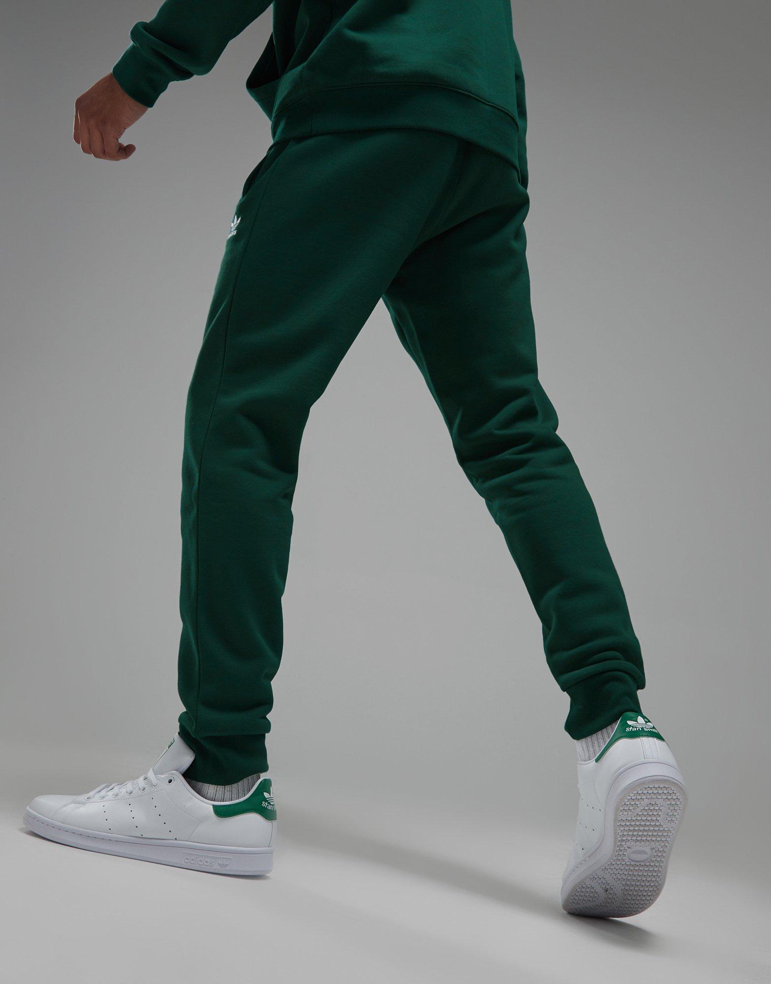 Jogging Homme Adidas - Vert - Poches zippées - Taille et chevilles  élastiquées