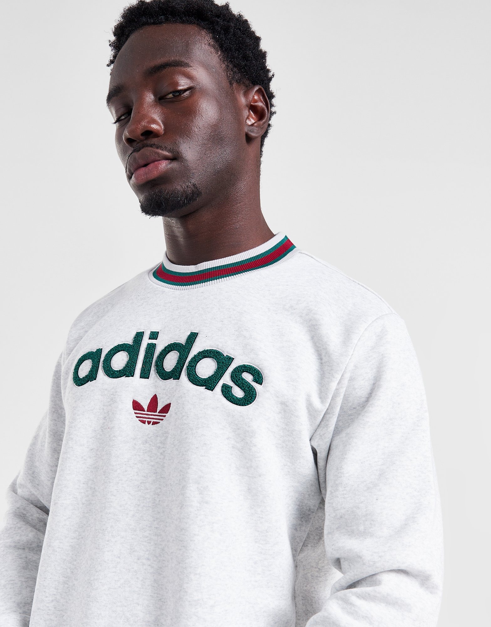 Grey adidas Originals Collegiate Crew Sweatshirt | JD Sports UK