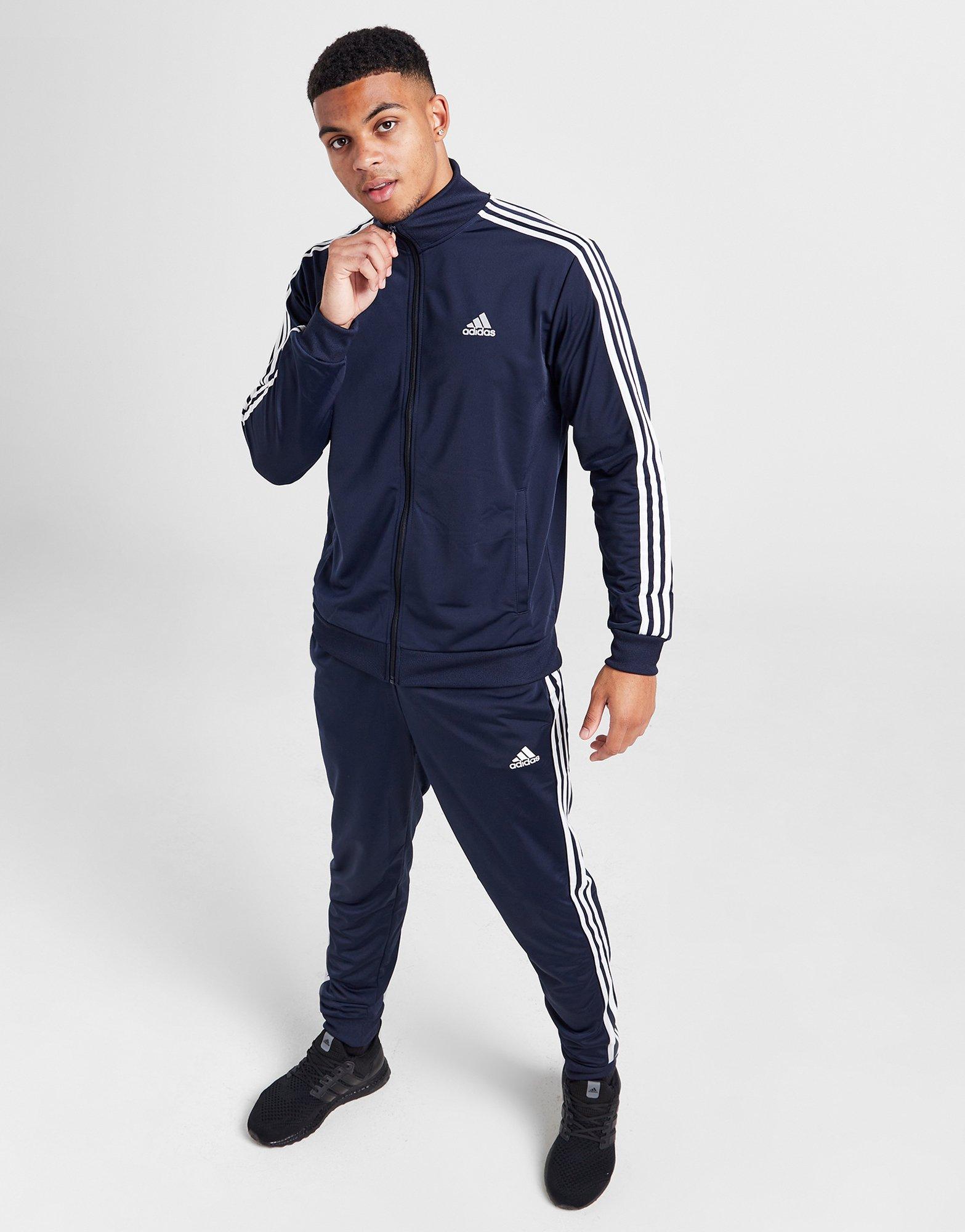 Adidas 3 outlet stripe tracksuit mens