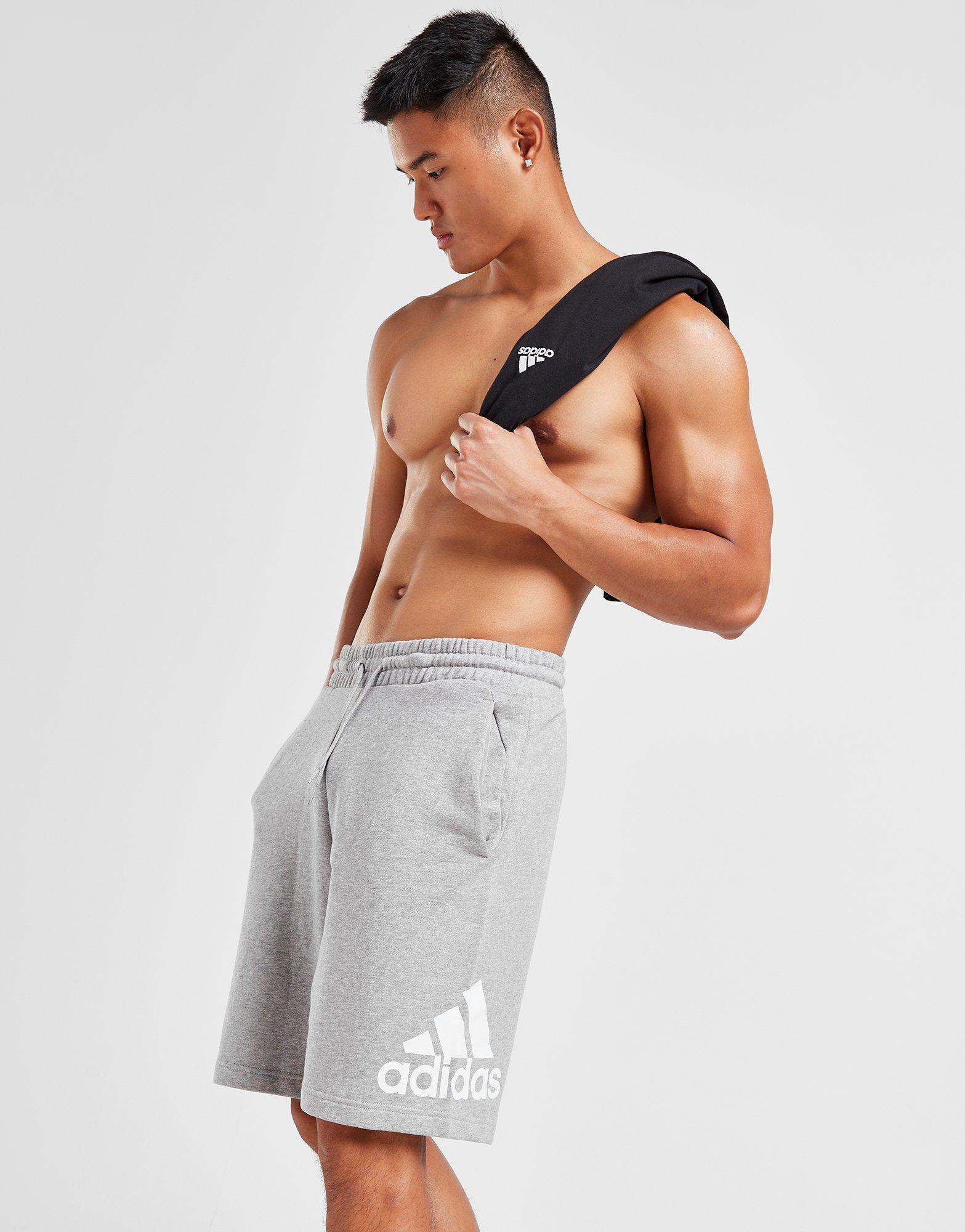 Mens grey 2025 adidas shorts